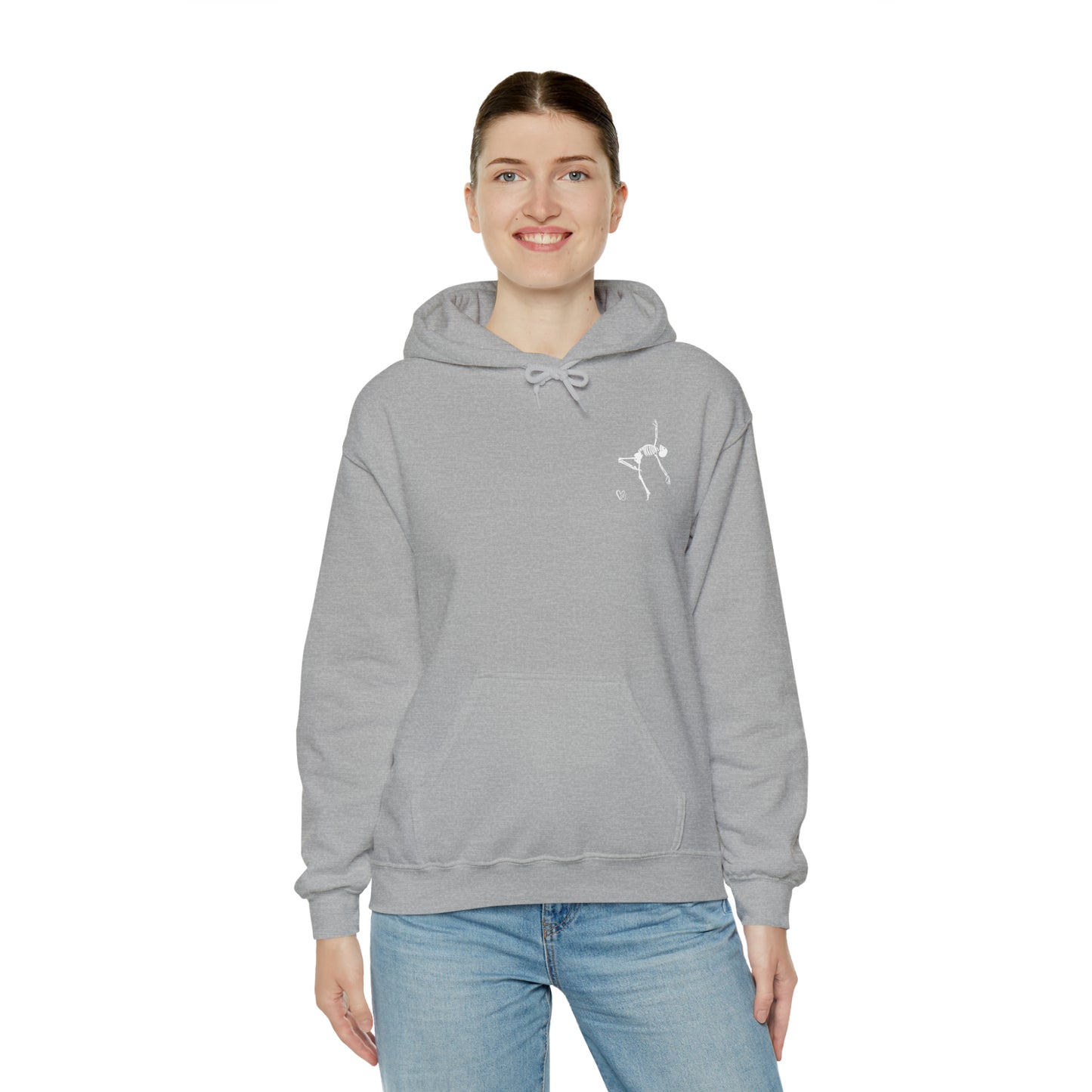 Dancing Skeleton Hoodie- Dancing Skeleton Front- Multi -Dancing Skeleton Back, Mutliple Color Options, Unisex Heavy Blend™ Hooded Sweatshirt