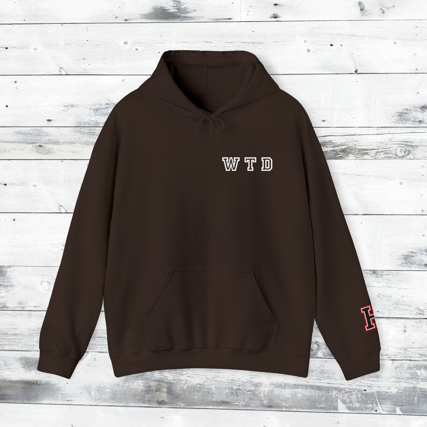 Heath Hawks WTD front Southside Strong back - H Cuff  - Hoodie