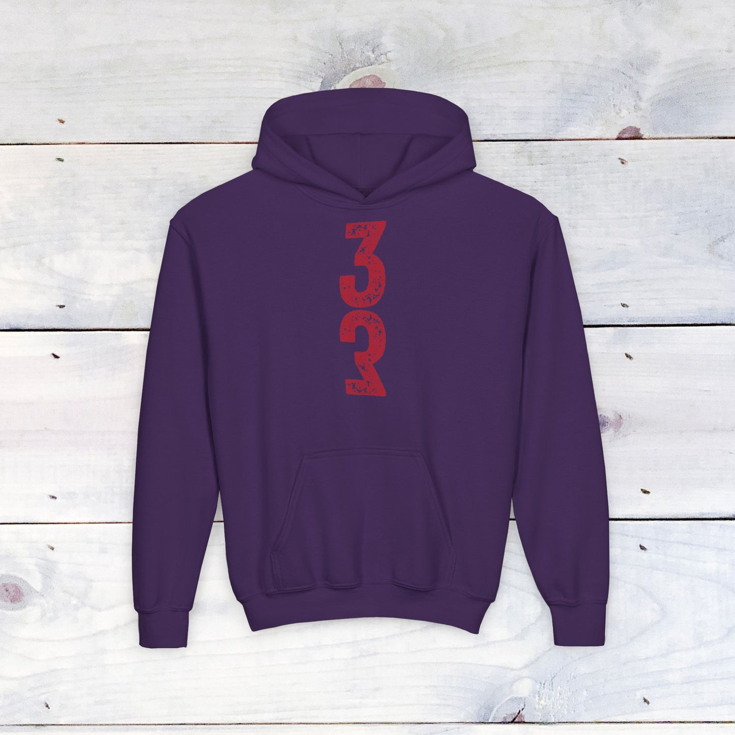 Red 3up3down Youth Heavy Blend Hooded Sweatshirt