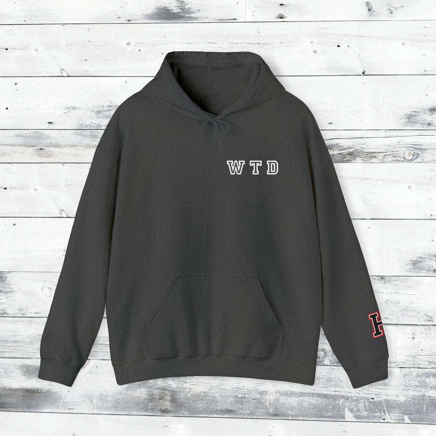 Heath Hawks WTD front Southside Strong back - H Cuff  - Hoodie