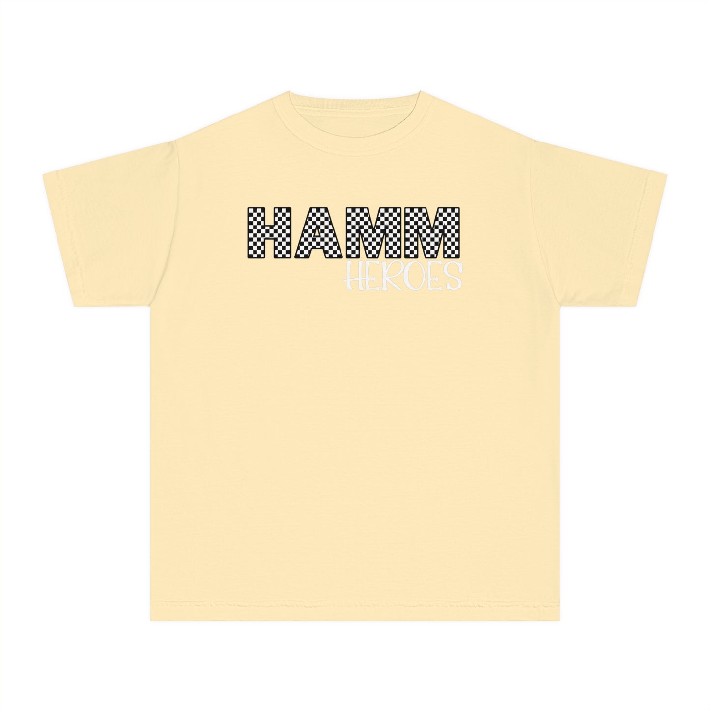 HAMM Checkered Youth Comfort Colors T . White Text