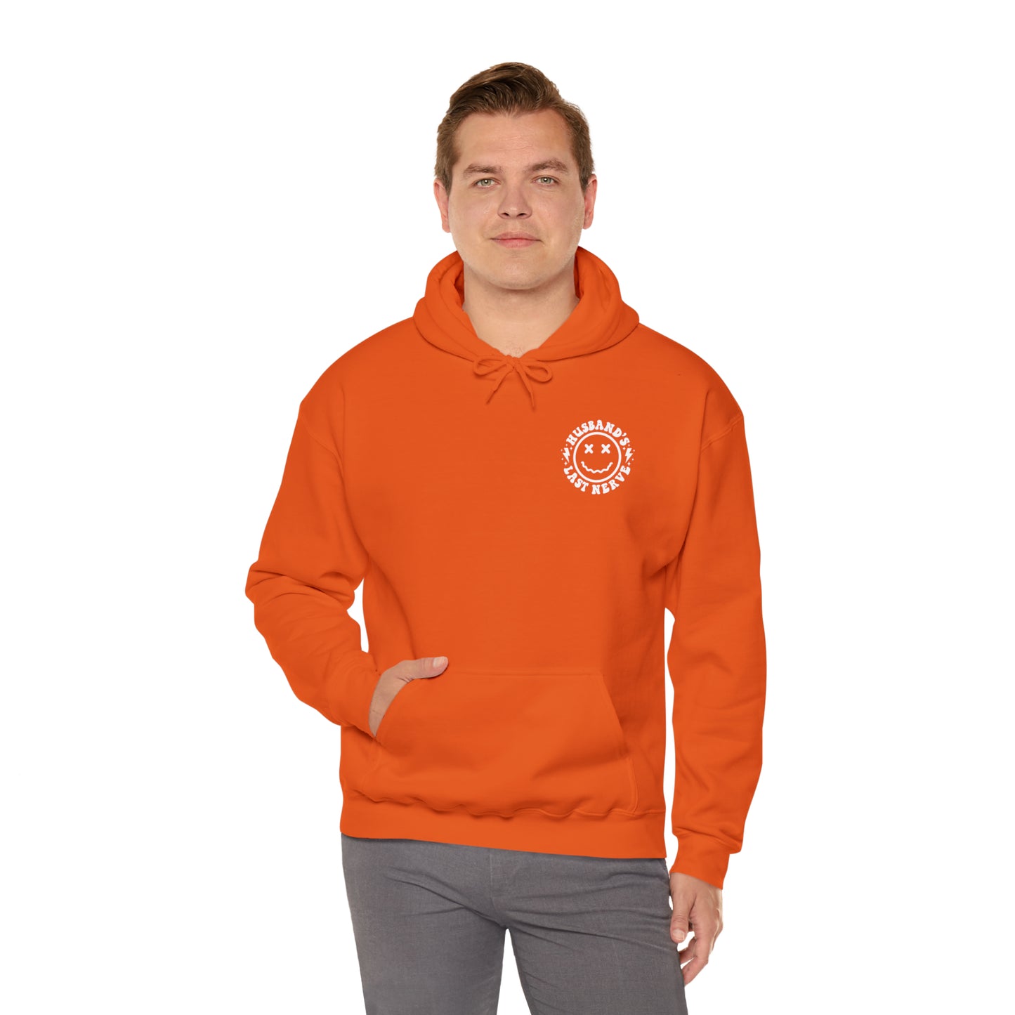 Husband's Last Nerve Hoodie - White Text