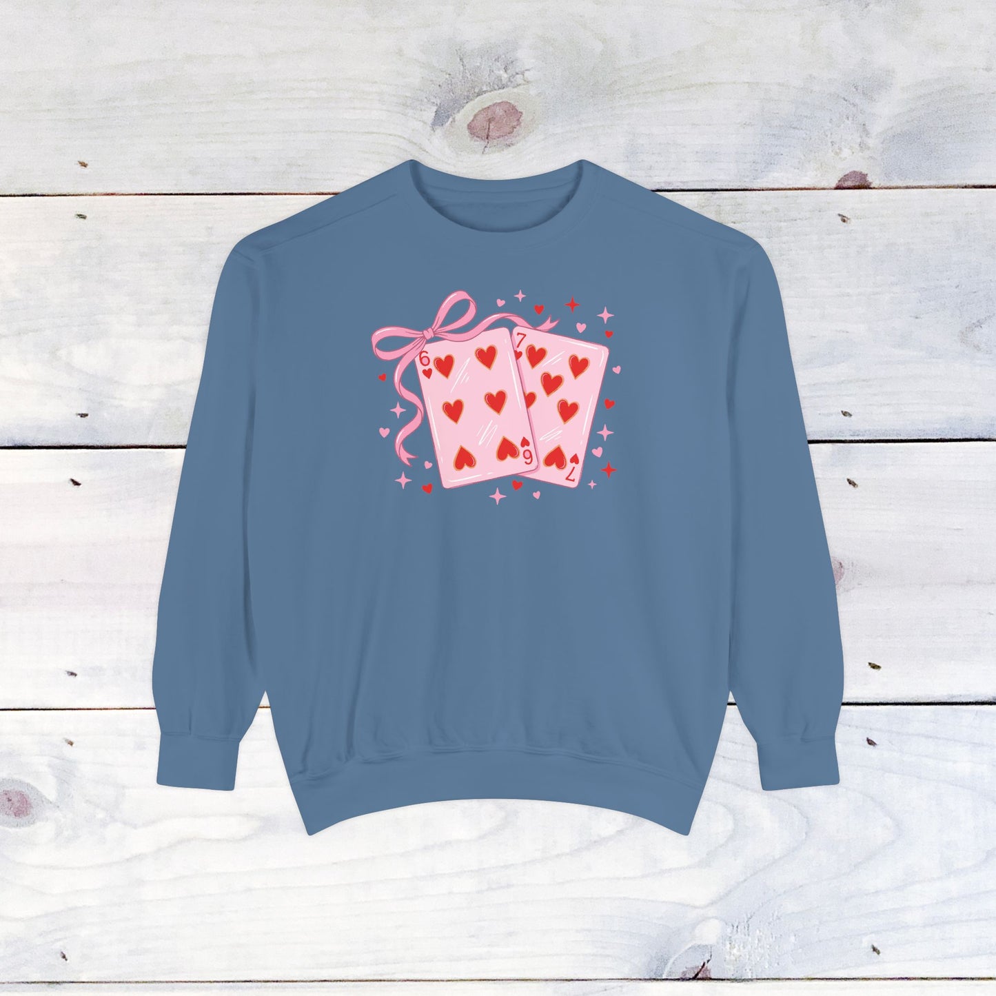 6-7 Valentine Cards Comfort Colors Sweater