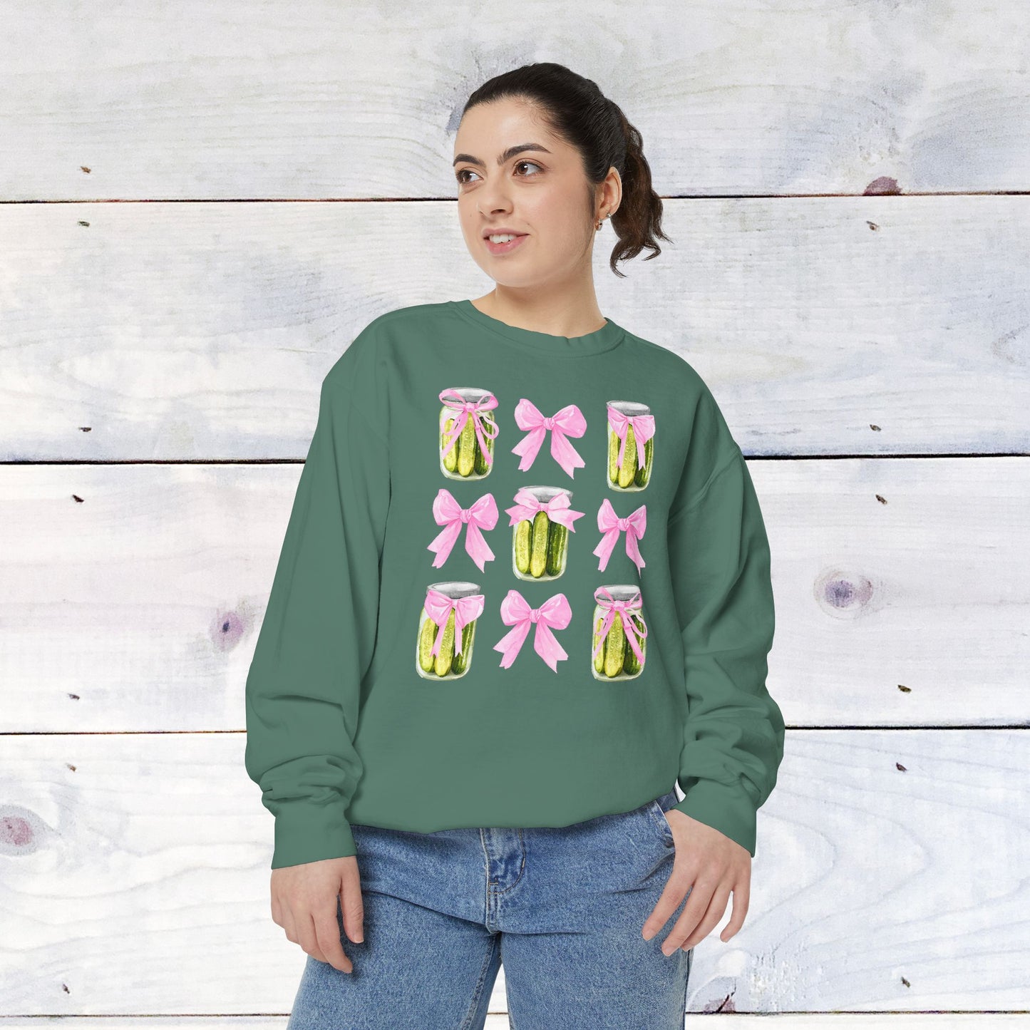 Pickles & Bows Adult Comfort Colors Sweatshirt