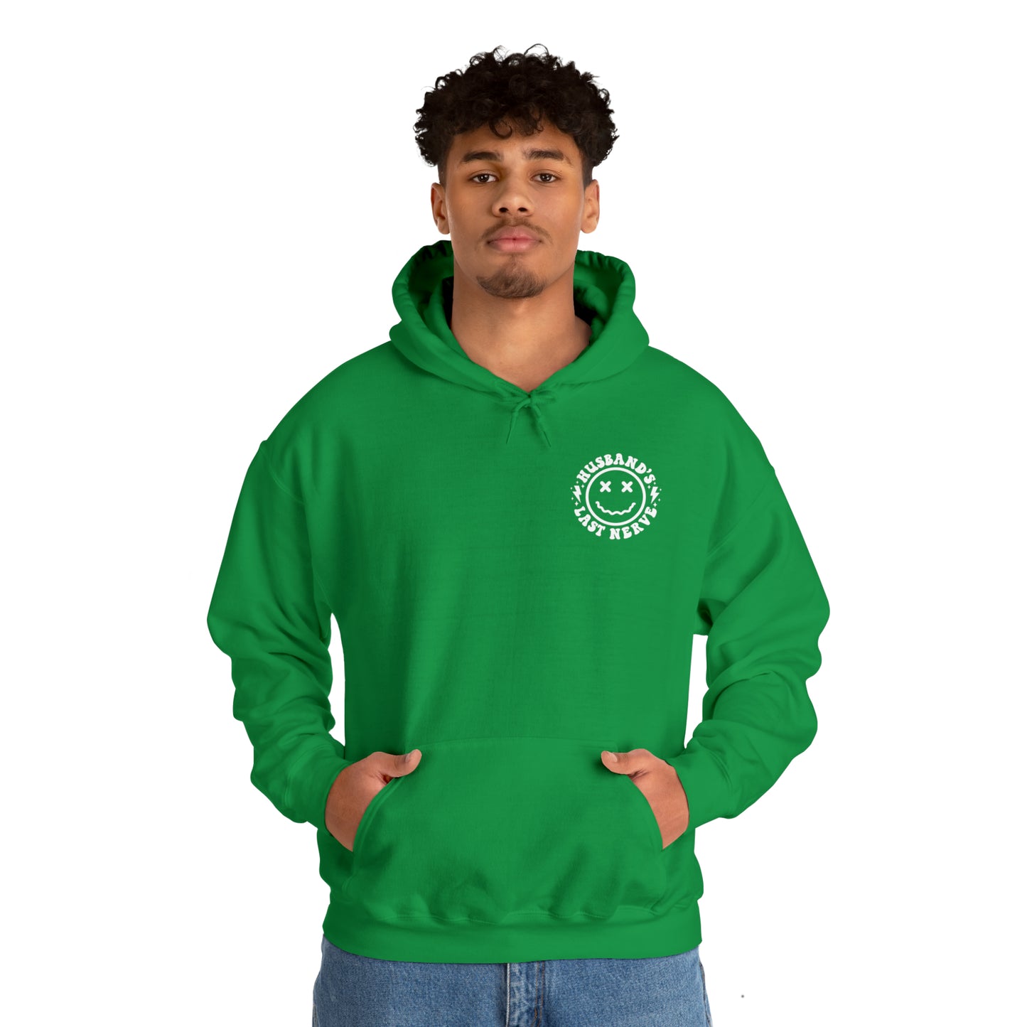 Husband's Last Nerve Hoodie - White Text