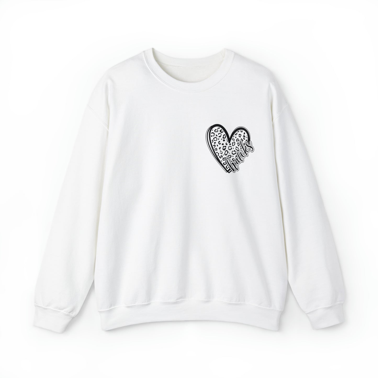 Hawks Heart Front, Glitz Cheer Mom back - Sweater