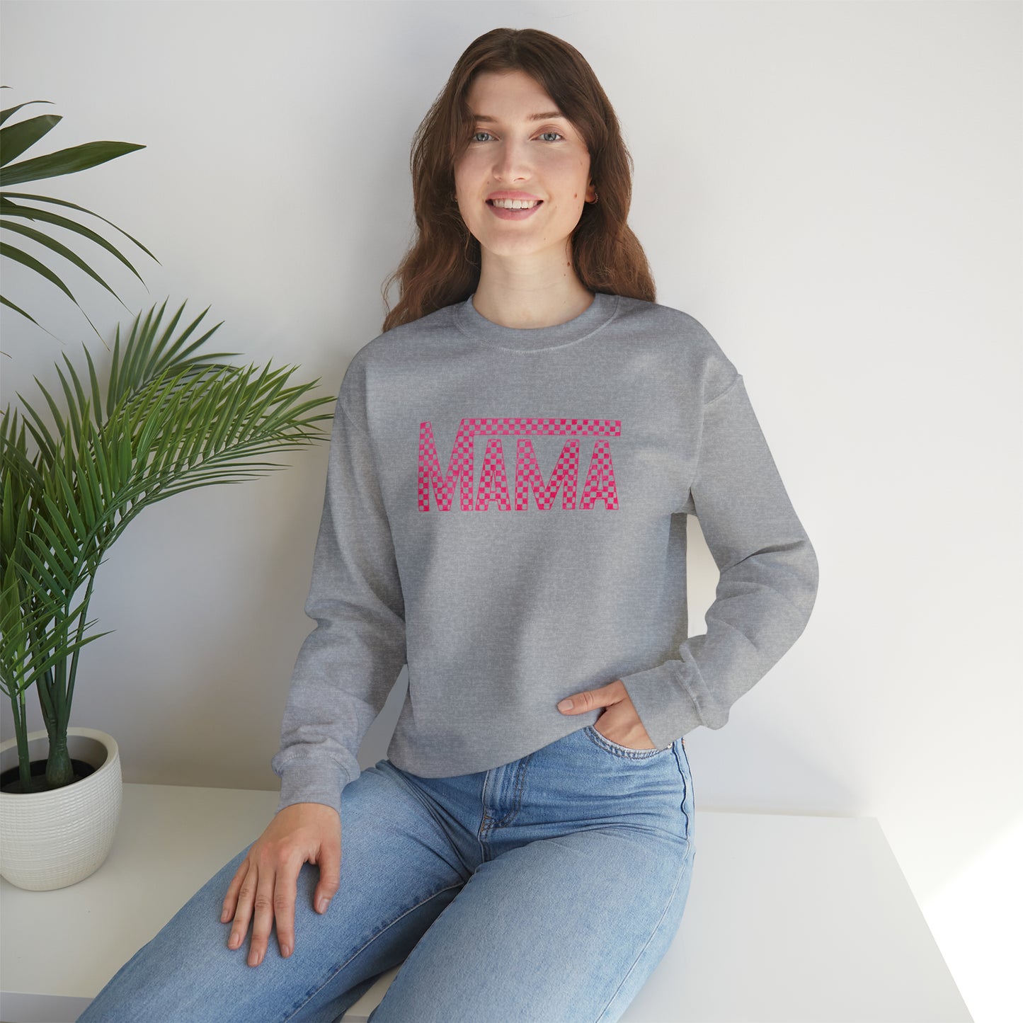 Pink Mama Checkered Sweater
