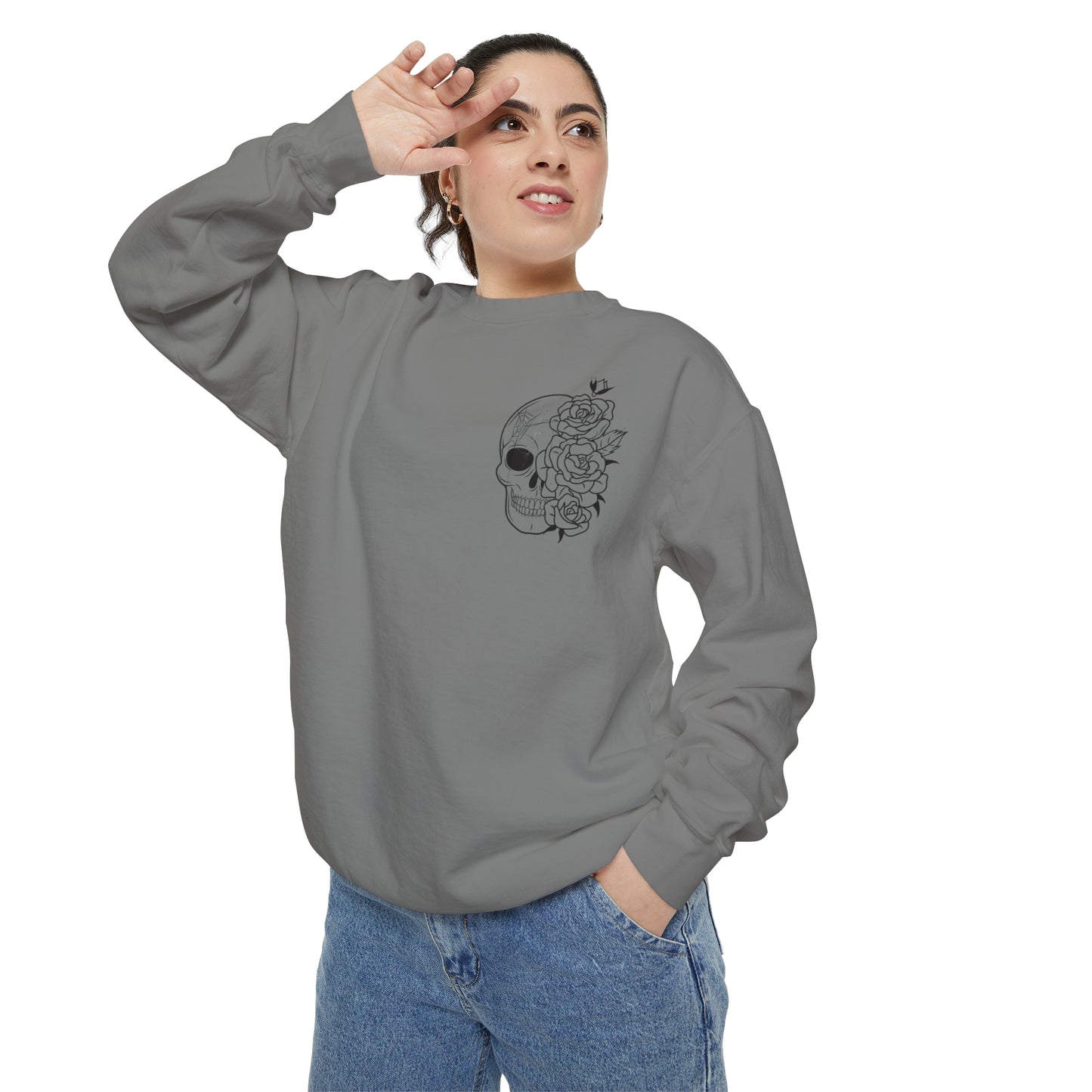 Skull Front, Vastly Overrated Back - Comfort Colors Pullover - Multi Color Options