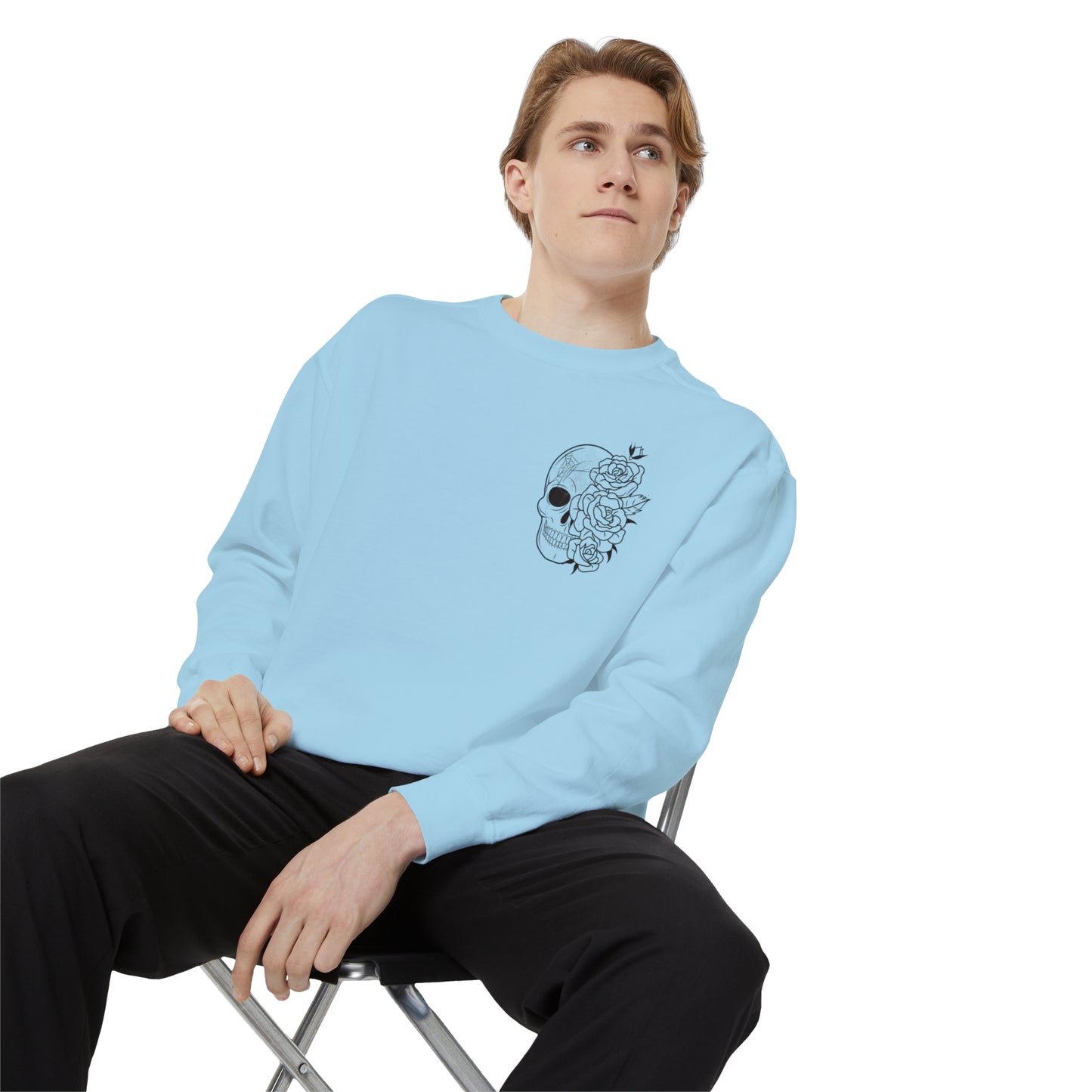 Skull Front, Vastly Overrated Back - Comfort Colors Pullover - Multi Color Options
