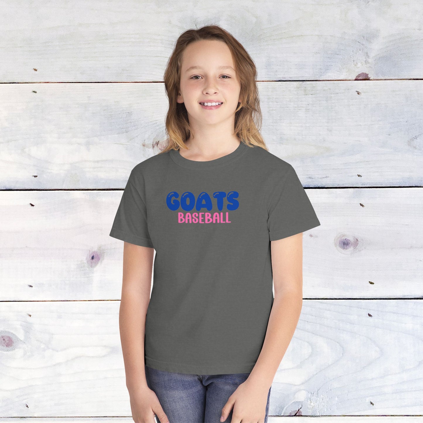 Youth "GOATS Baseball" Tee -Comfort Colors