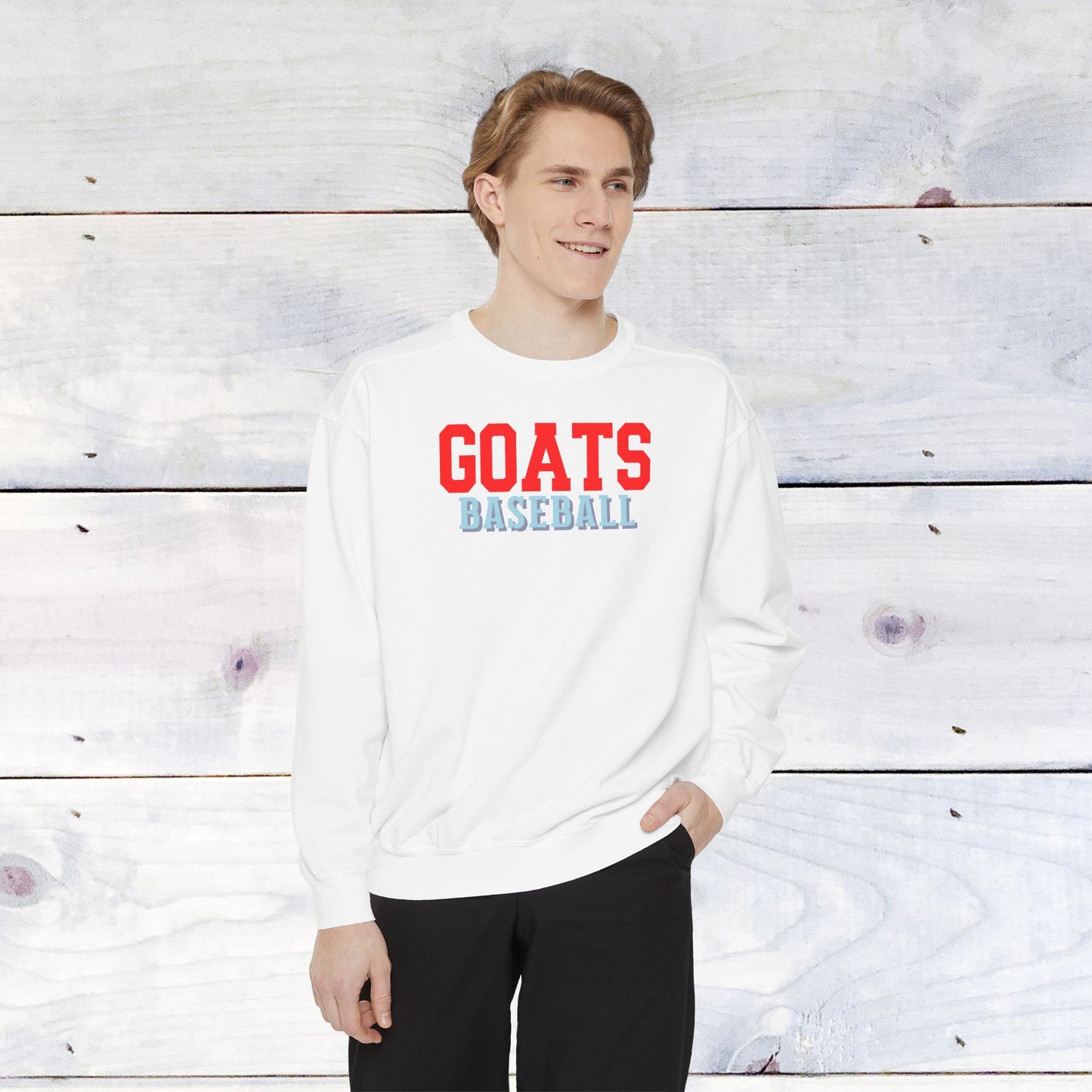 Goats Baseball Comfort Color Sweatshirt