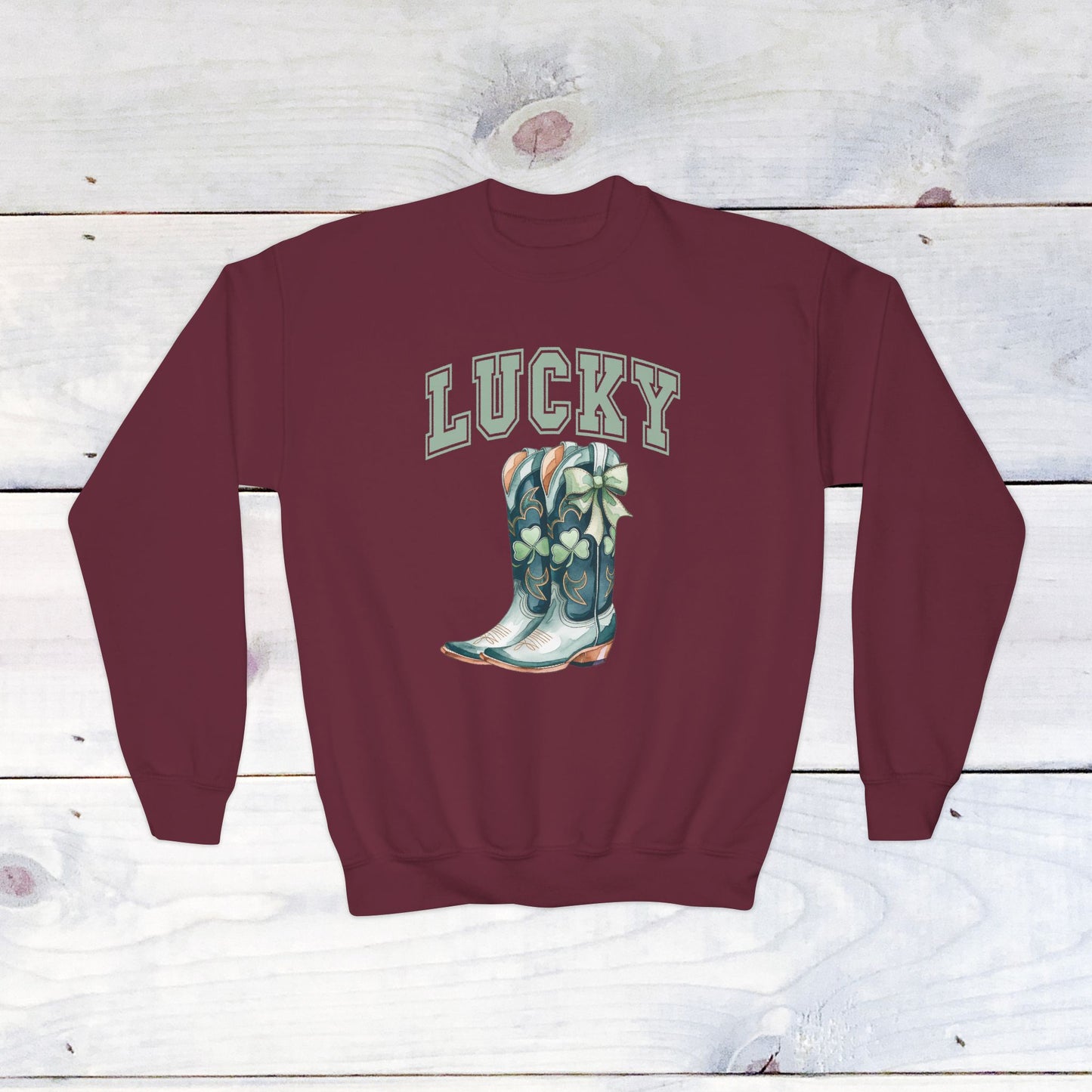 Lucky Boots Youth Crewneck Sweatshirt