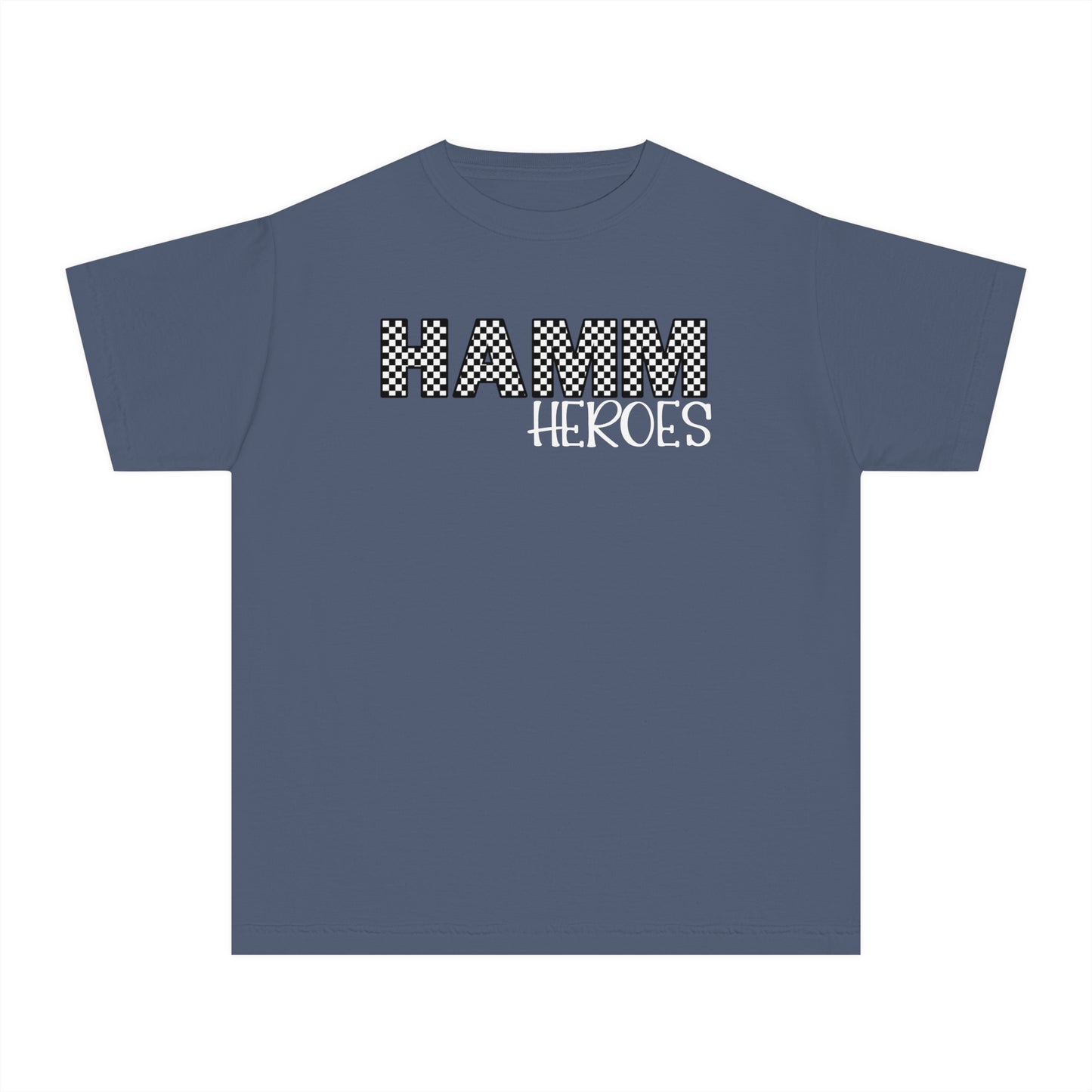 HAMM Checkered Youth Comfort Colors T . White Text