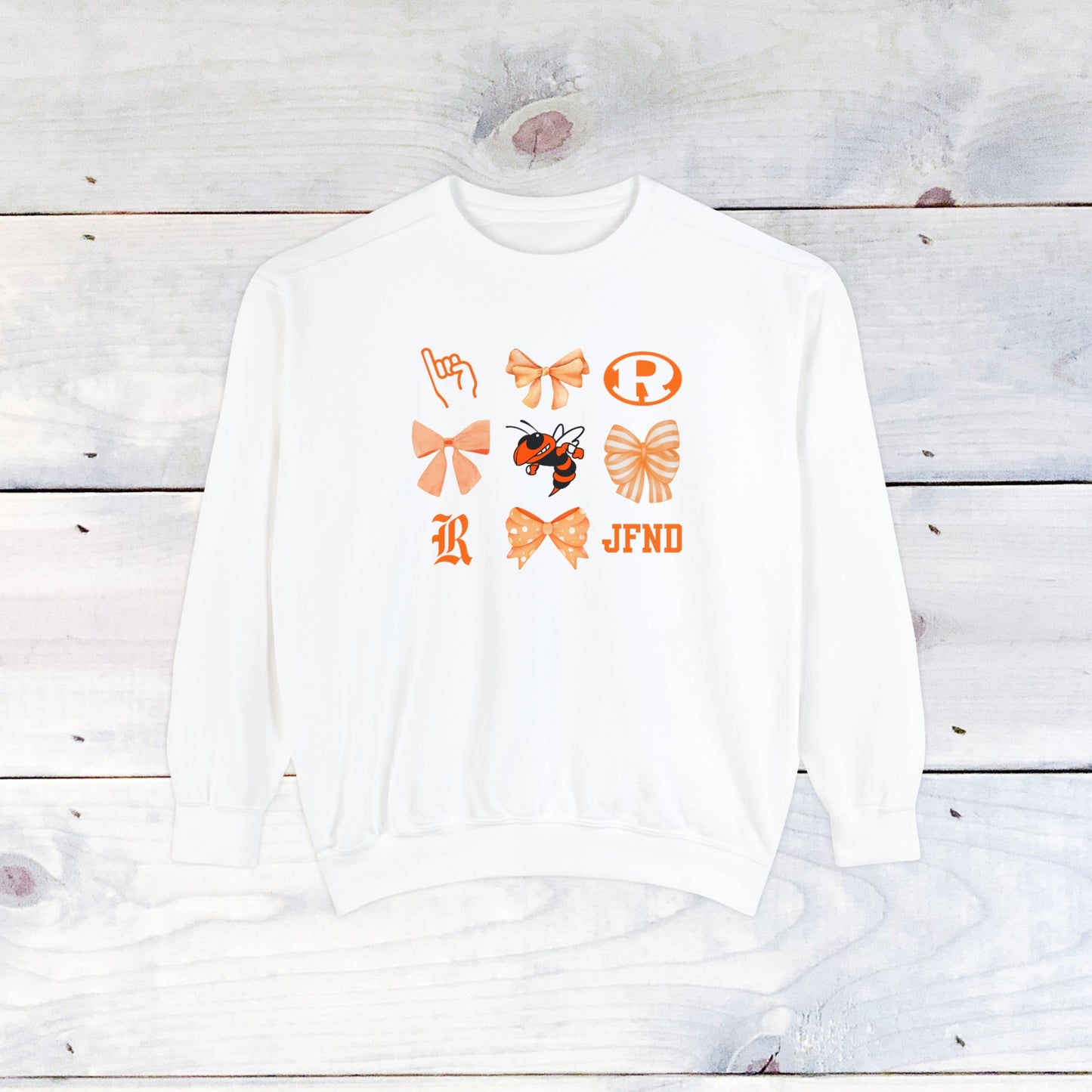 Rockwal Yellowjacket Bow Comfort Colors Sweater