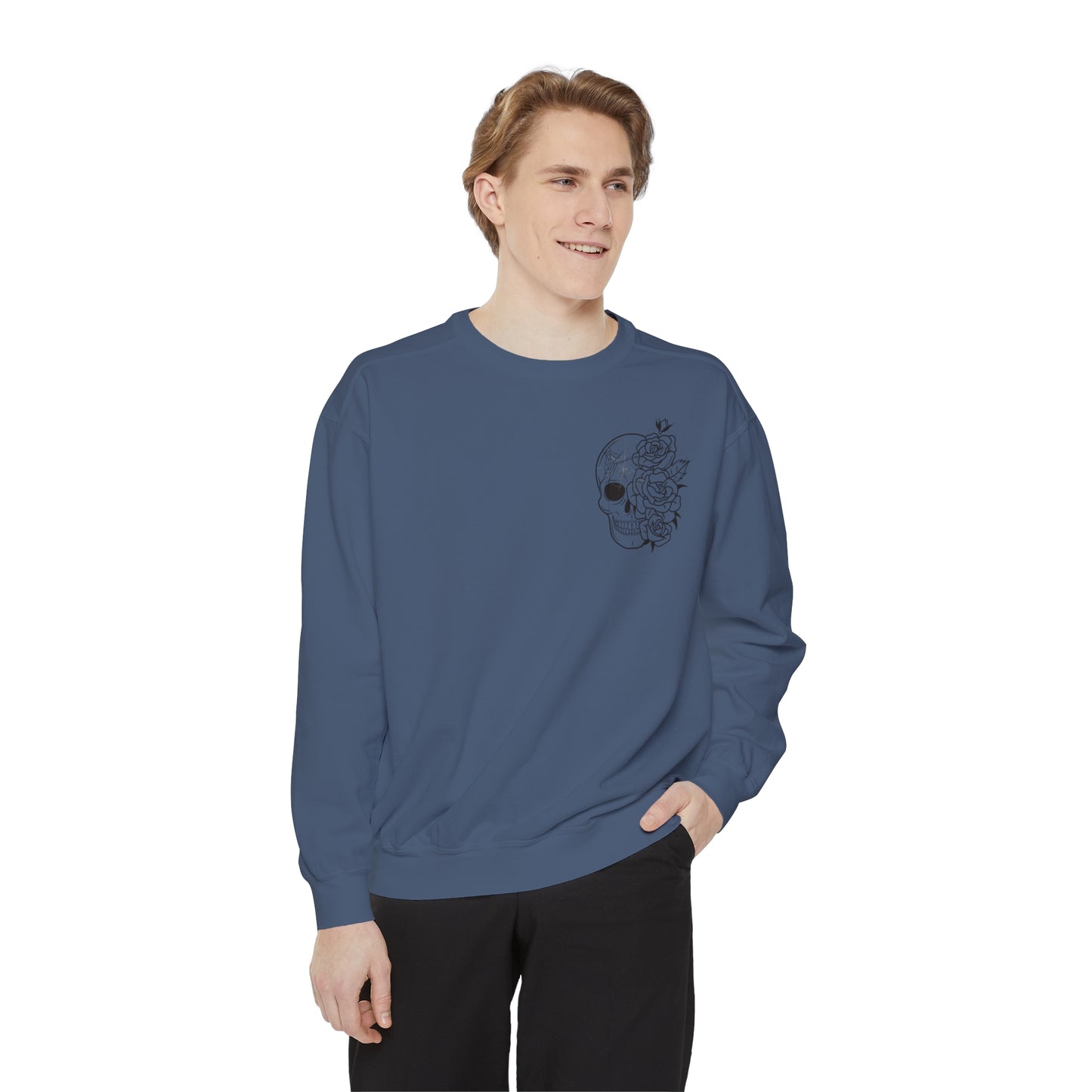 Skull Front, Vastly Overrated Back - Comfort Colors Pullover - Multi Color Options