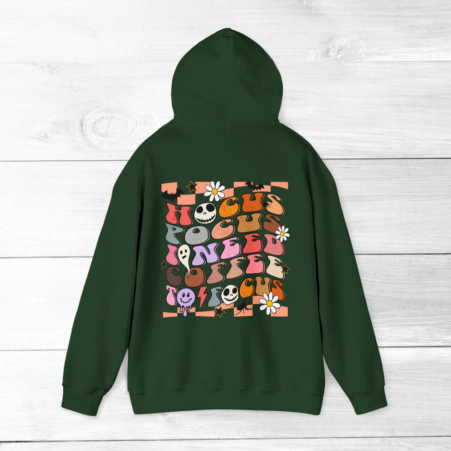 Halloween Coffee Hoodie - Hocus Pocus I need Coffee to Focus Back