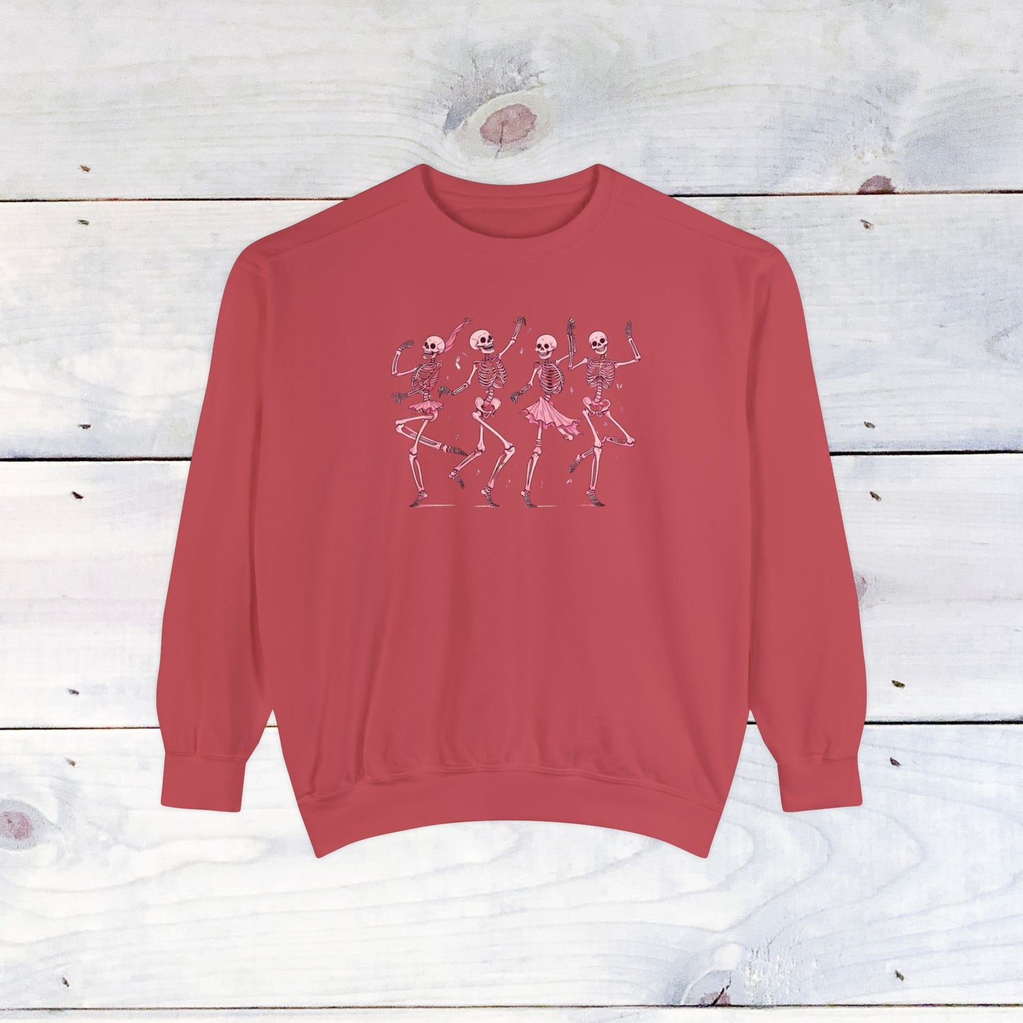 Pink Dancing Skellys Comfort Colors Sweater