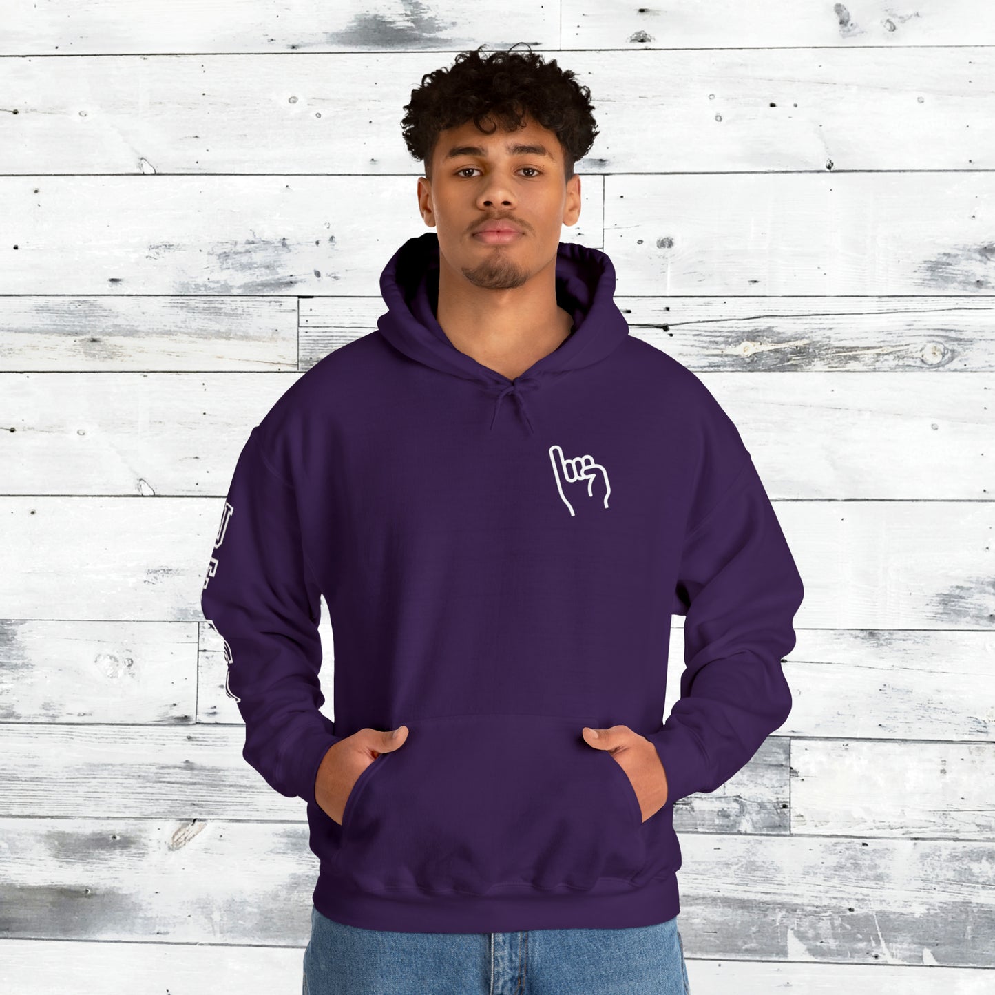 Jackets Stinger Hoodie Front - JFND Sleeve - Old School R back