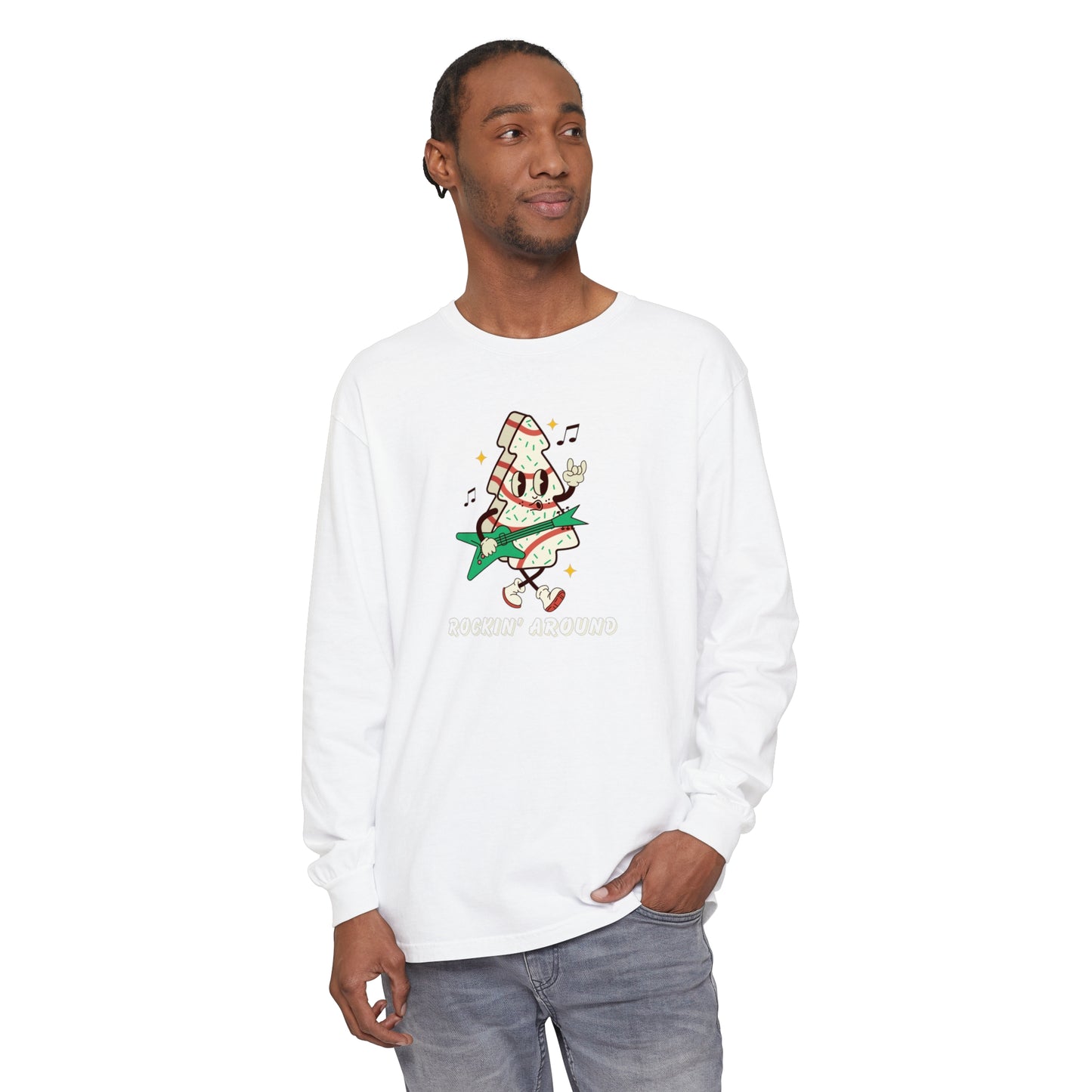 Rockin' Around the Christmas Tree  Comfort Colors Long Sleeve T-Shirt