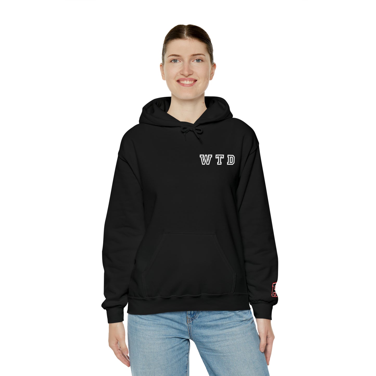 Heath Hawks WTD front Southside Strong back - H Cuff  - Hoodie