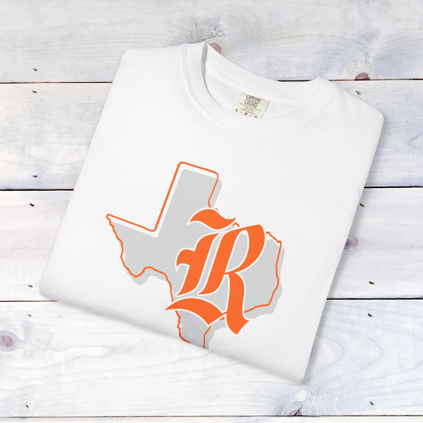 Rockwall Texas Unisex Comfort Colors T-Shirt - Orange Outline