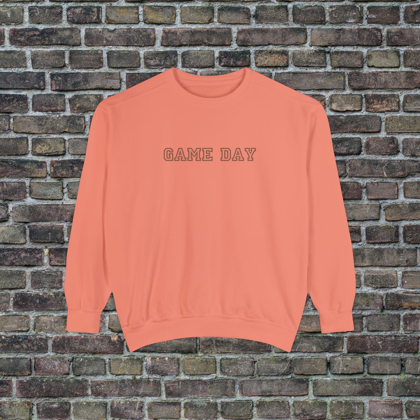 Game Day Comfort Colors Sweater - Brown Text