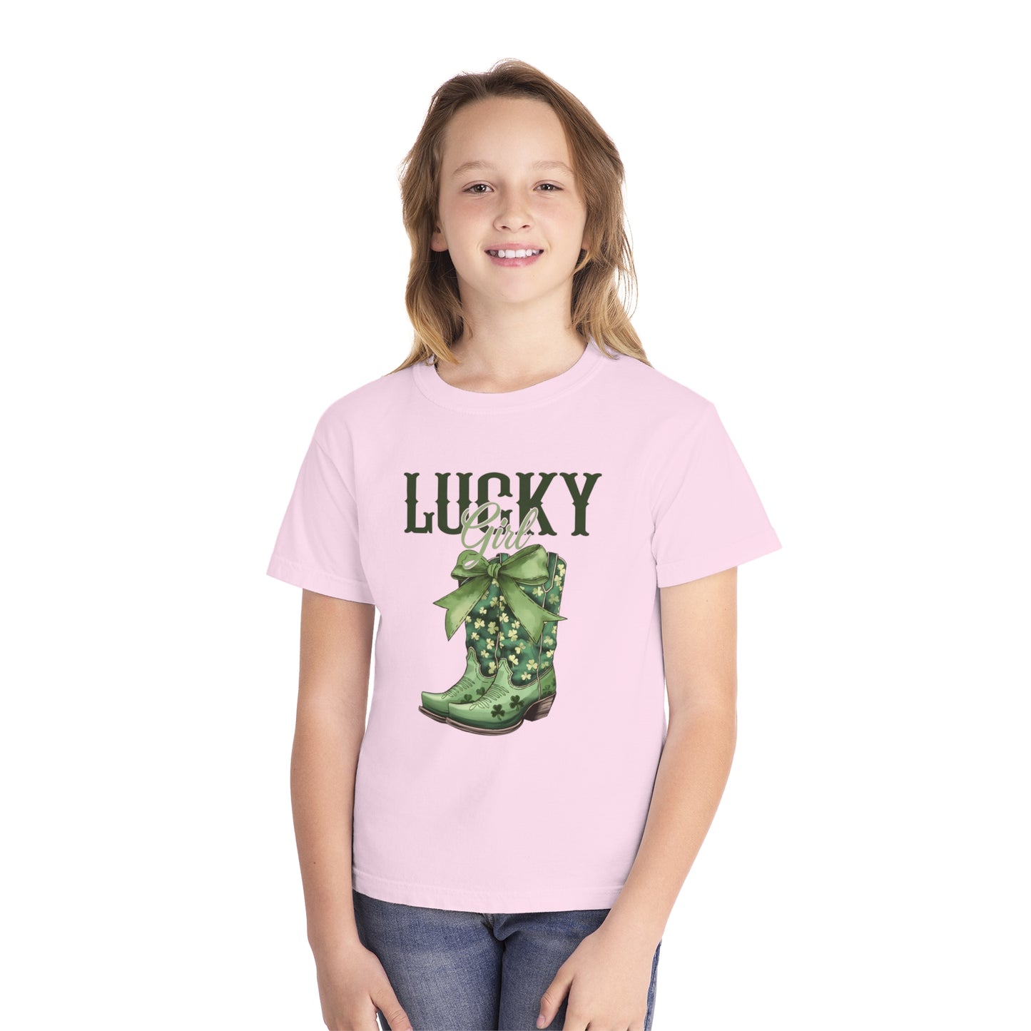 Lucky Girl Youth Comfort Colors Tee