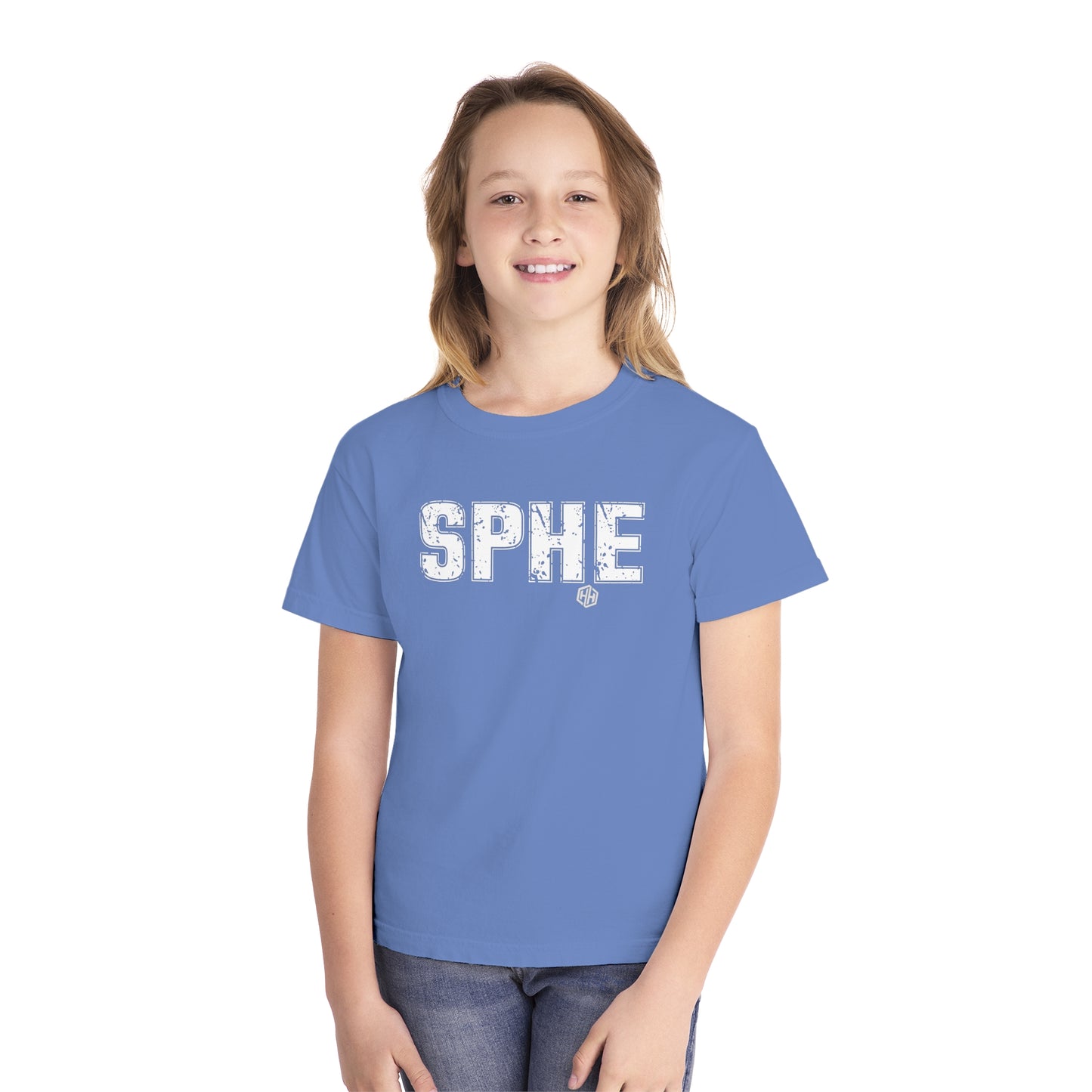 SPHE Youth Comfort Colors T . White Text