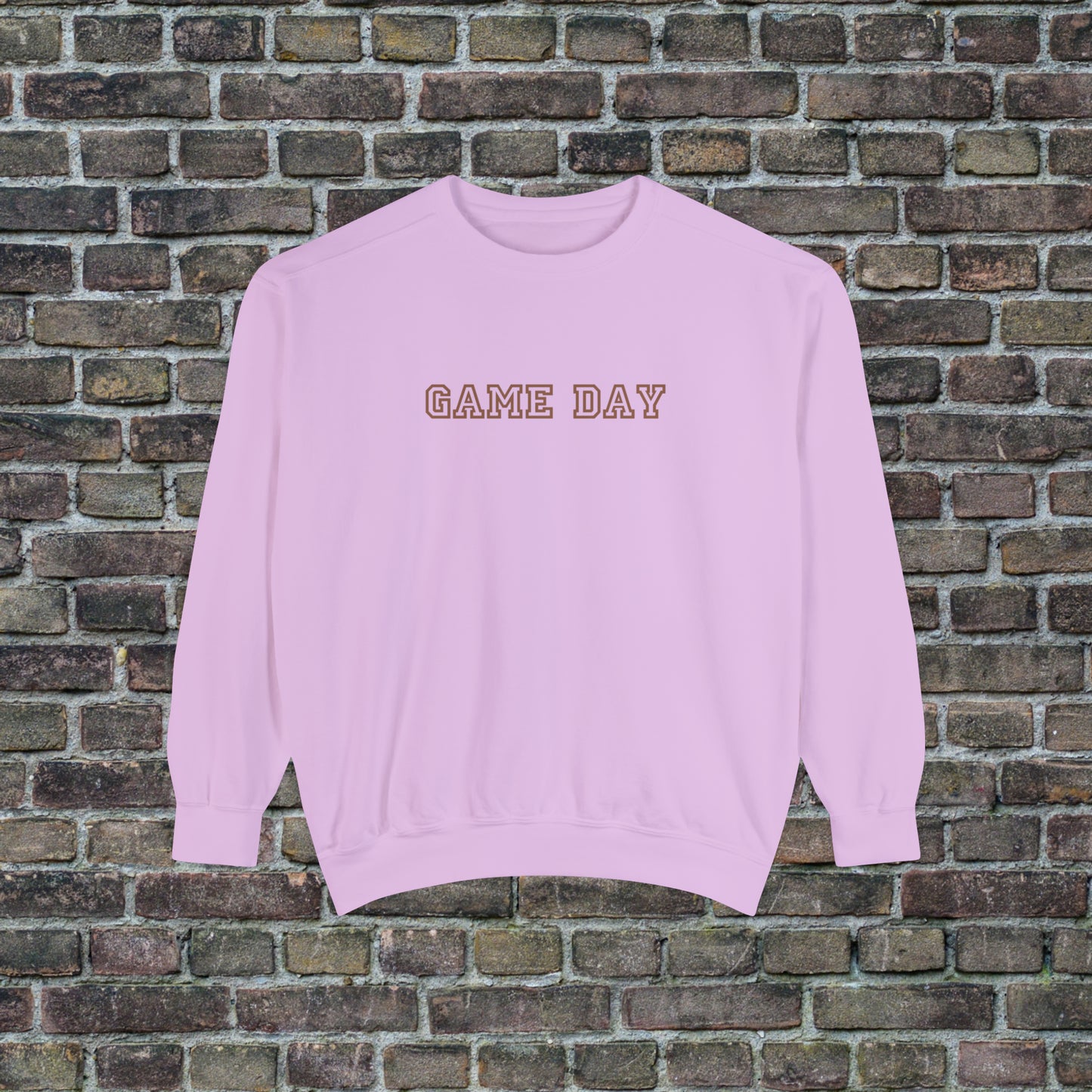 Game Day Comfort Colors Sweater - Brown Text