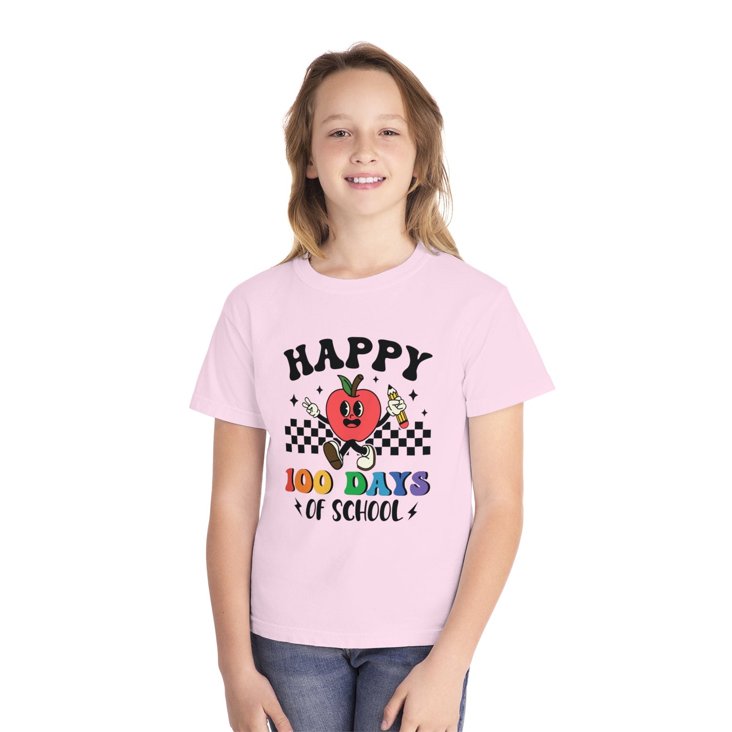 Youth Happy 100 Days Comfort Colors Tee