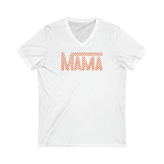Mama Orange Short Sleeve V-Neck Tee