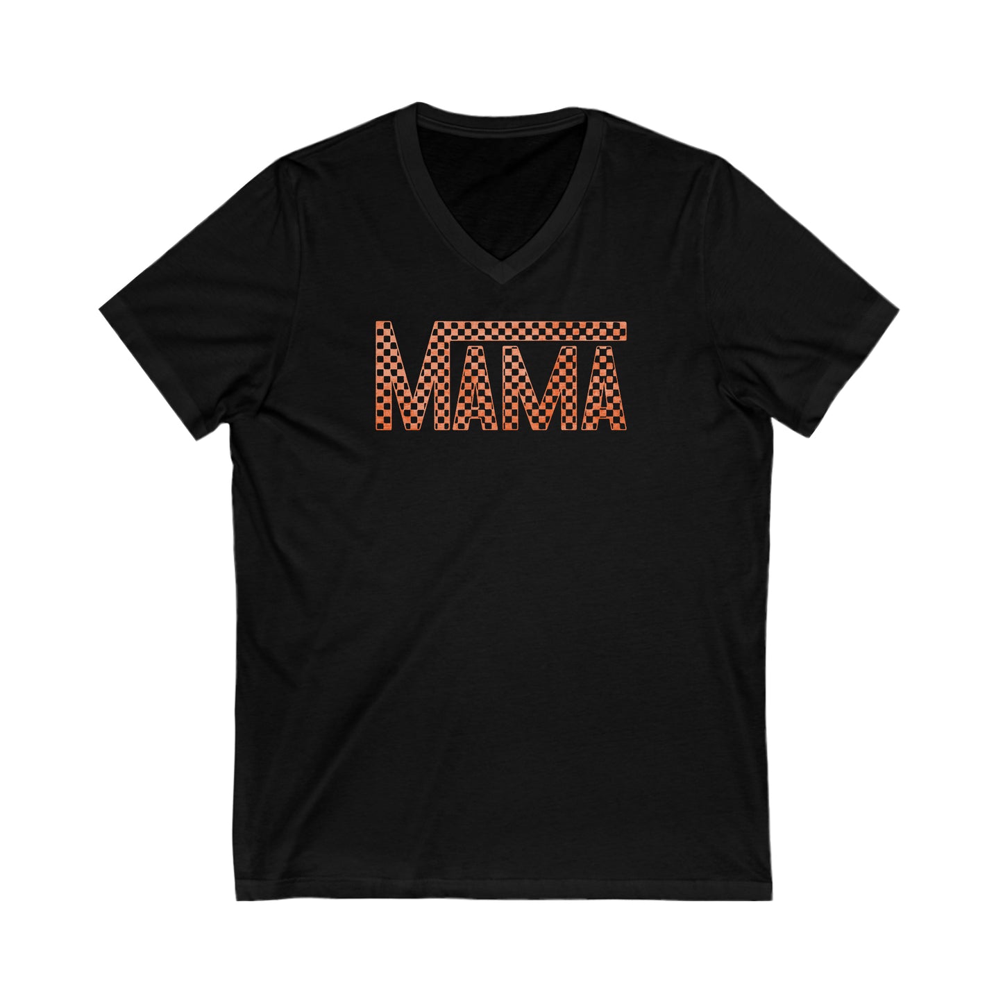Mama Orange Short Sleeve V-Neck Tee