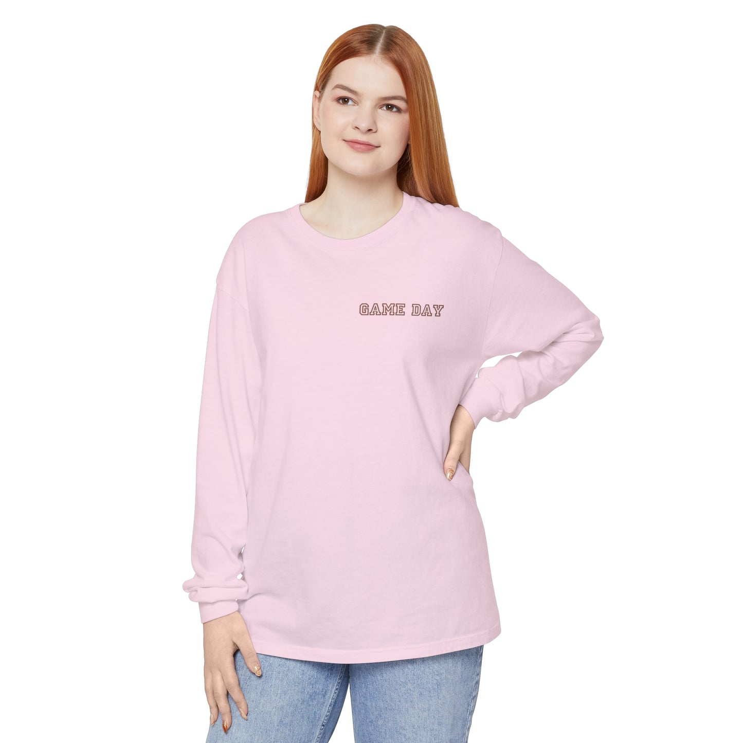 Football Mom Long Sleeve Comfort Colors T Shirt