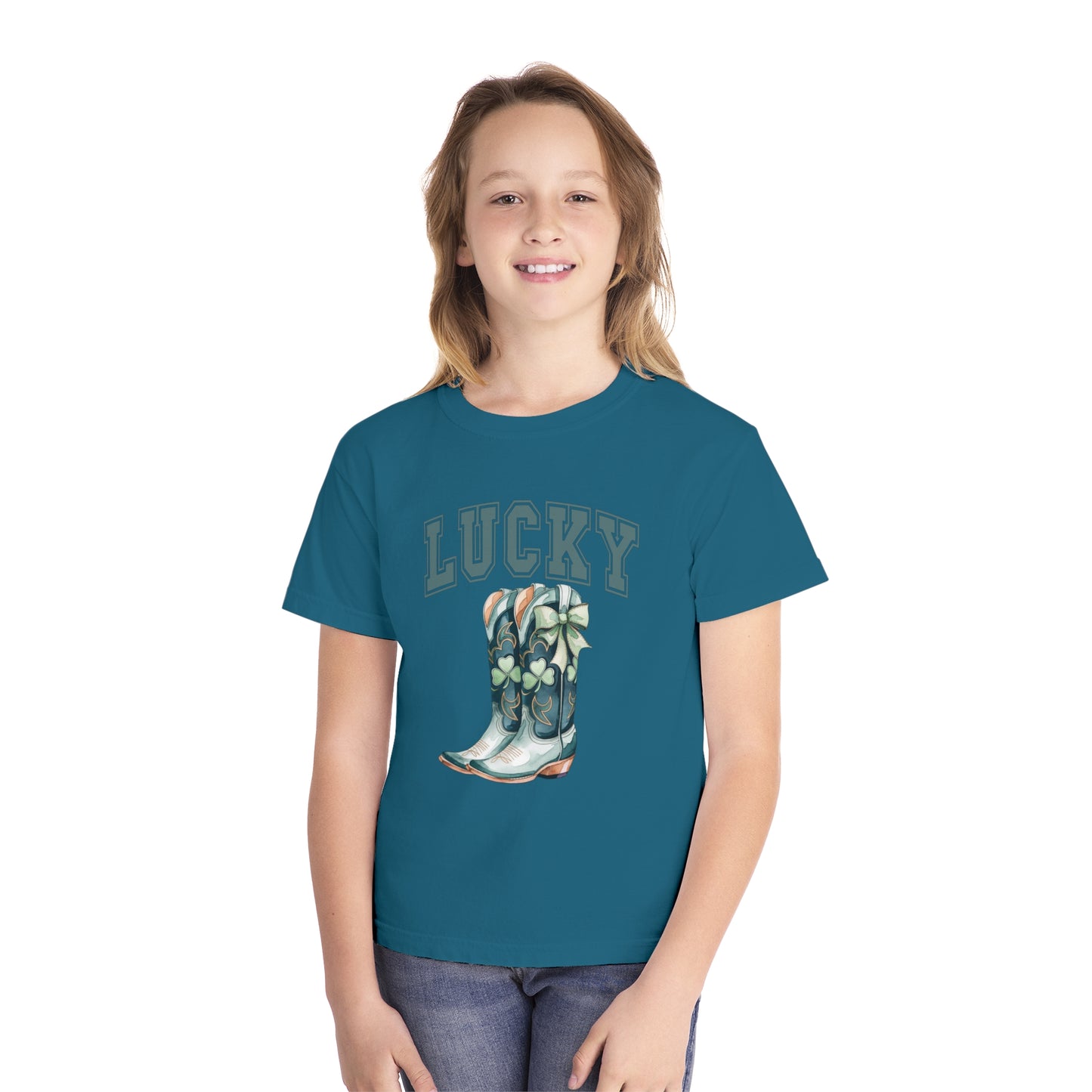 Lucky Girl Youth Comfort Colors Tee