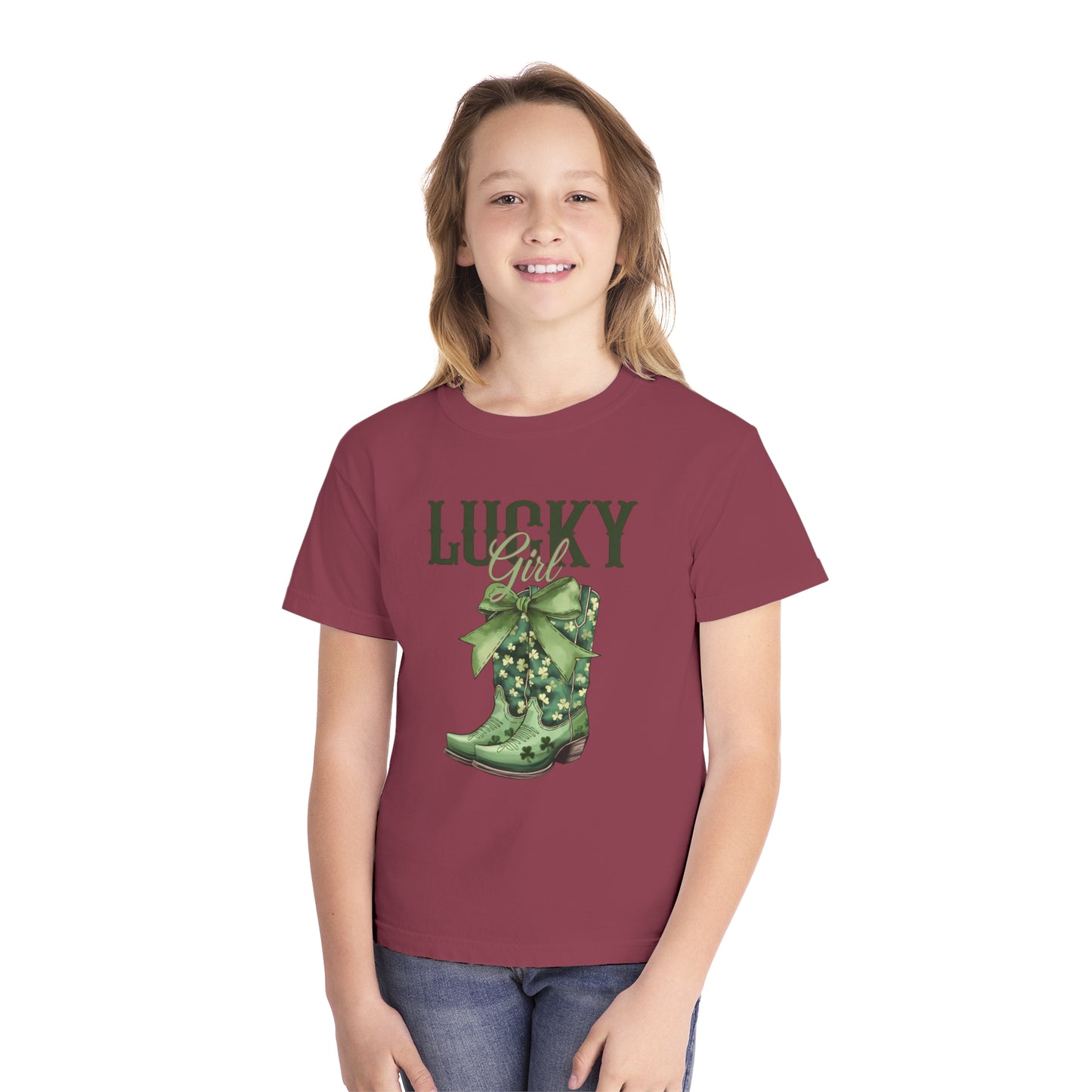 Lucky Girl Youth Comfort Colors Tee