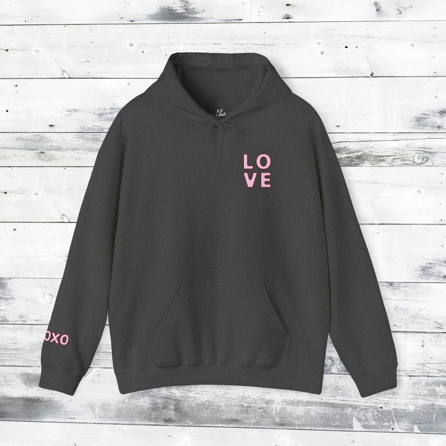 Valentines LOVE Hoodie - XOXO right cuff