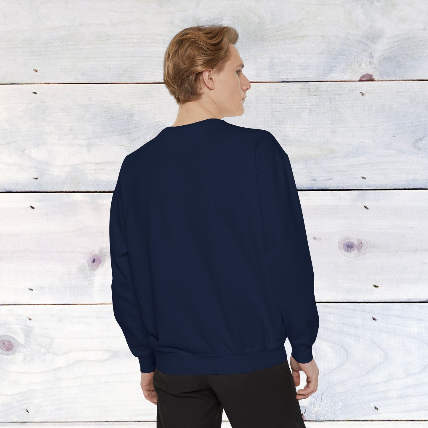 Pink Holiday Grid Comfort Colors Sweater