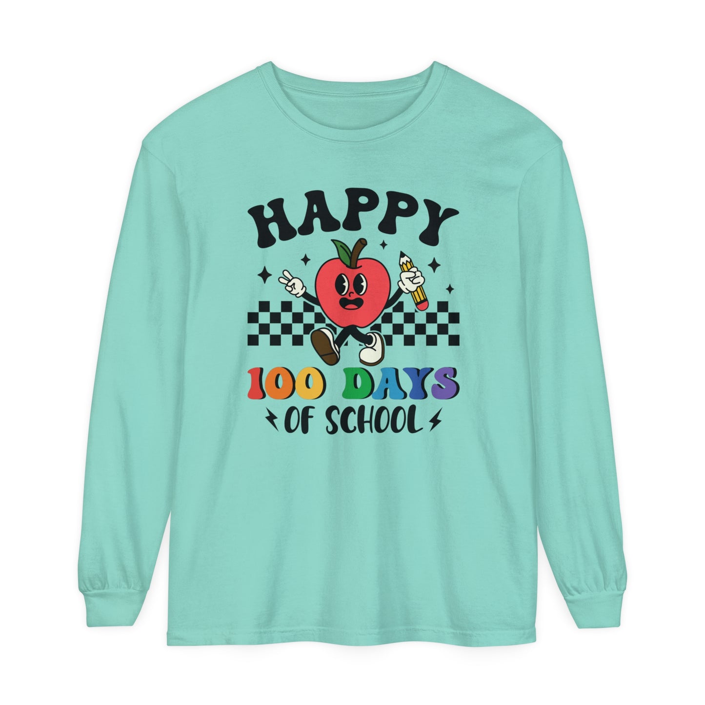 Happy 100 Days Comfort Colors Long Sleeve T-Shirt