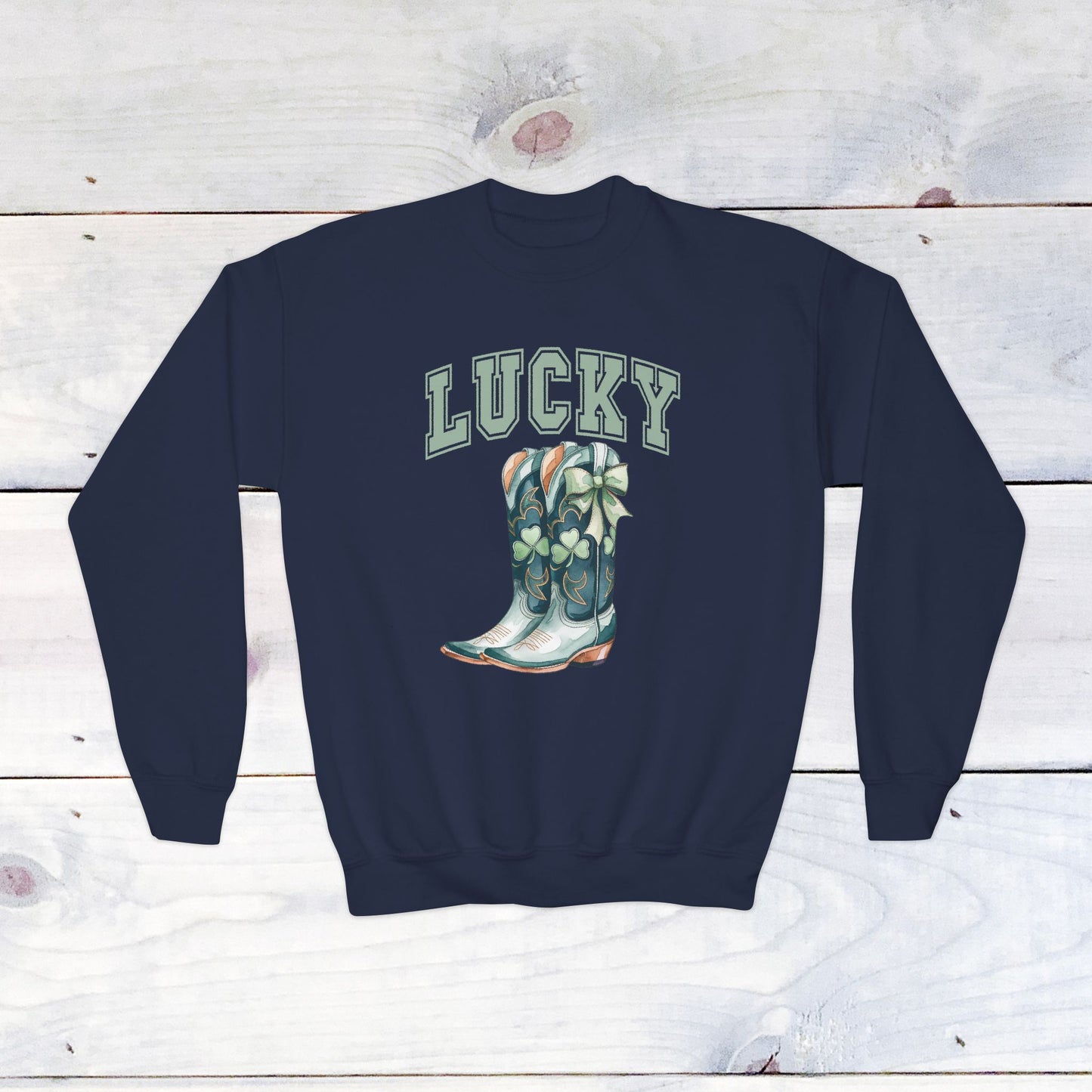Lucky Boots Youth Crewneck Sweatshirt