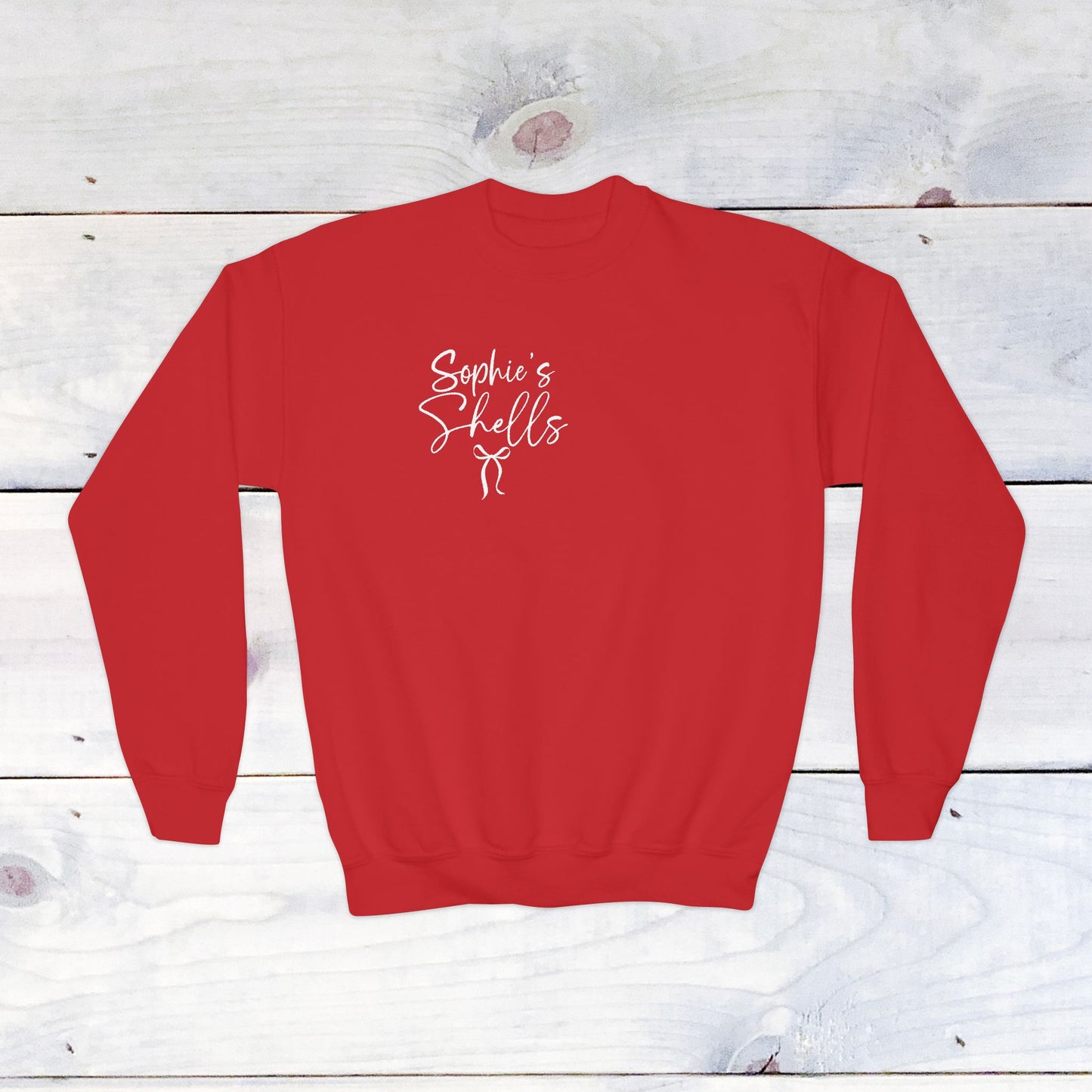 Custom 'Sophie's Shells' Youth Crewneck Sweatshirt