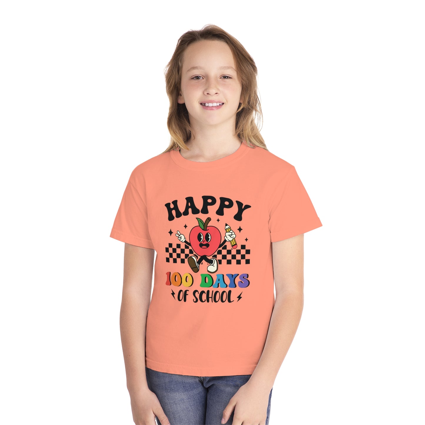 Youth Happy 100 Days Comfort Colors Tee