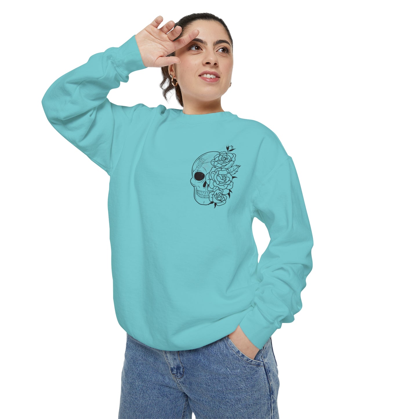 Skull Front, Vastly Overrated Back - Comfort Colors Pullover - Multi Color Options
