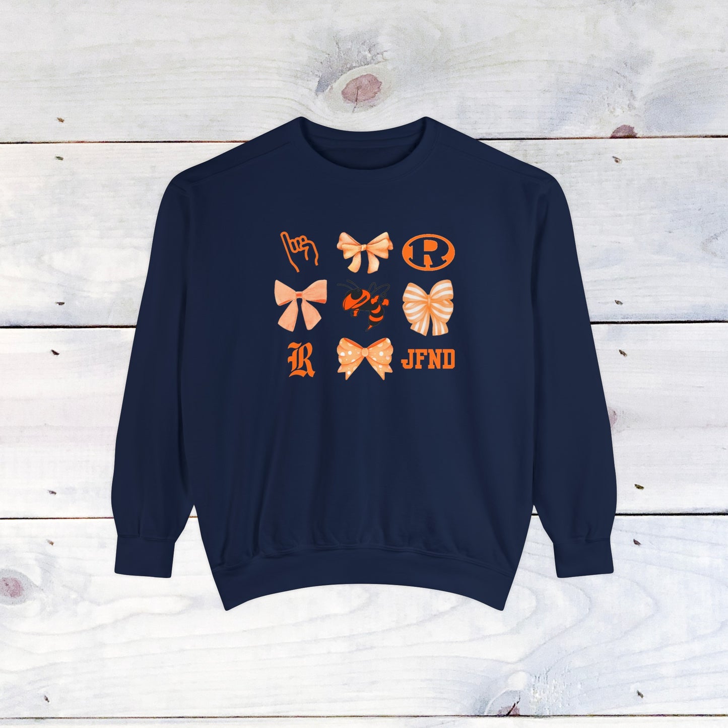 Rockwal Yellowjacket Bow Comfort Colors Sweater