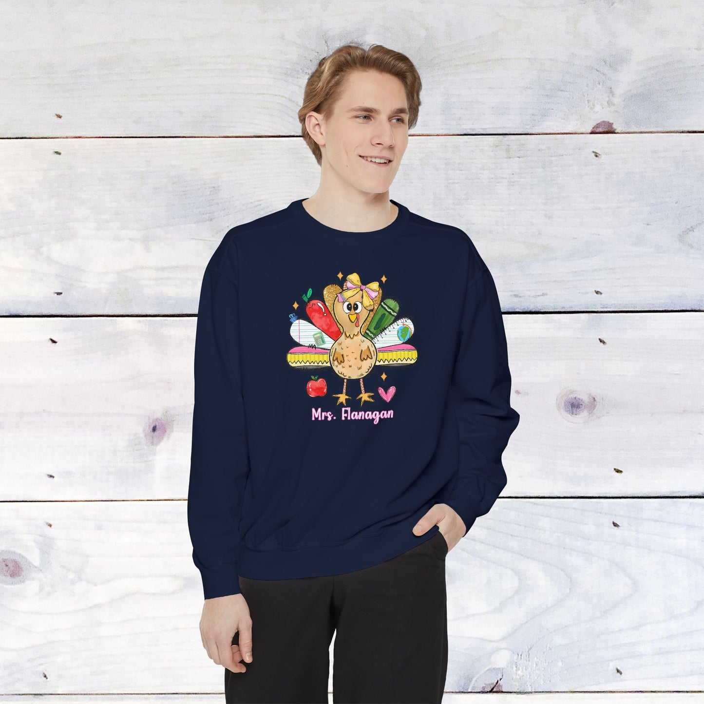 Teacher Turkey Unisex Comfort Colors Sweater