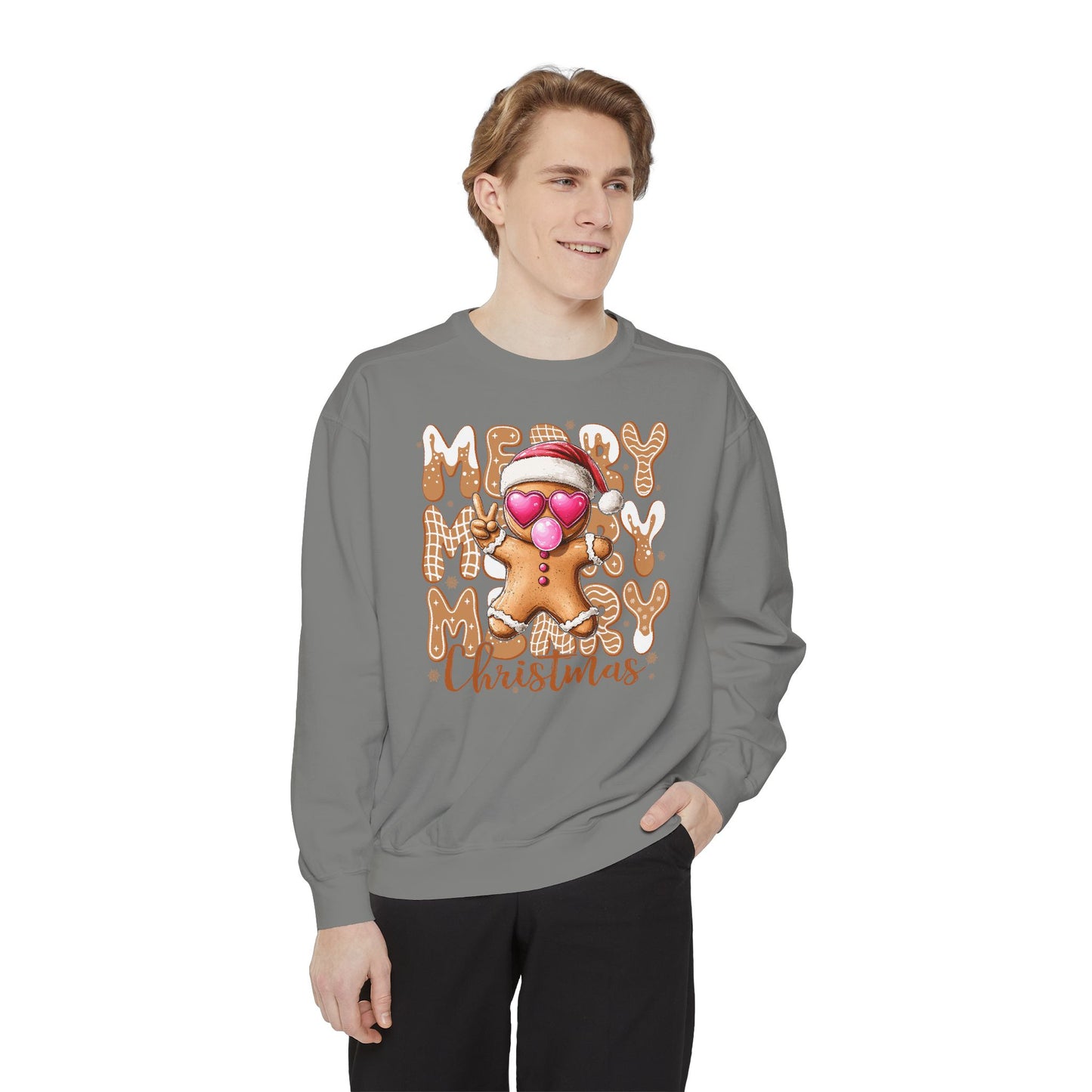 Merry Merry Gingerbread Man Comfort Colors Sweater