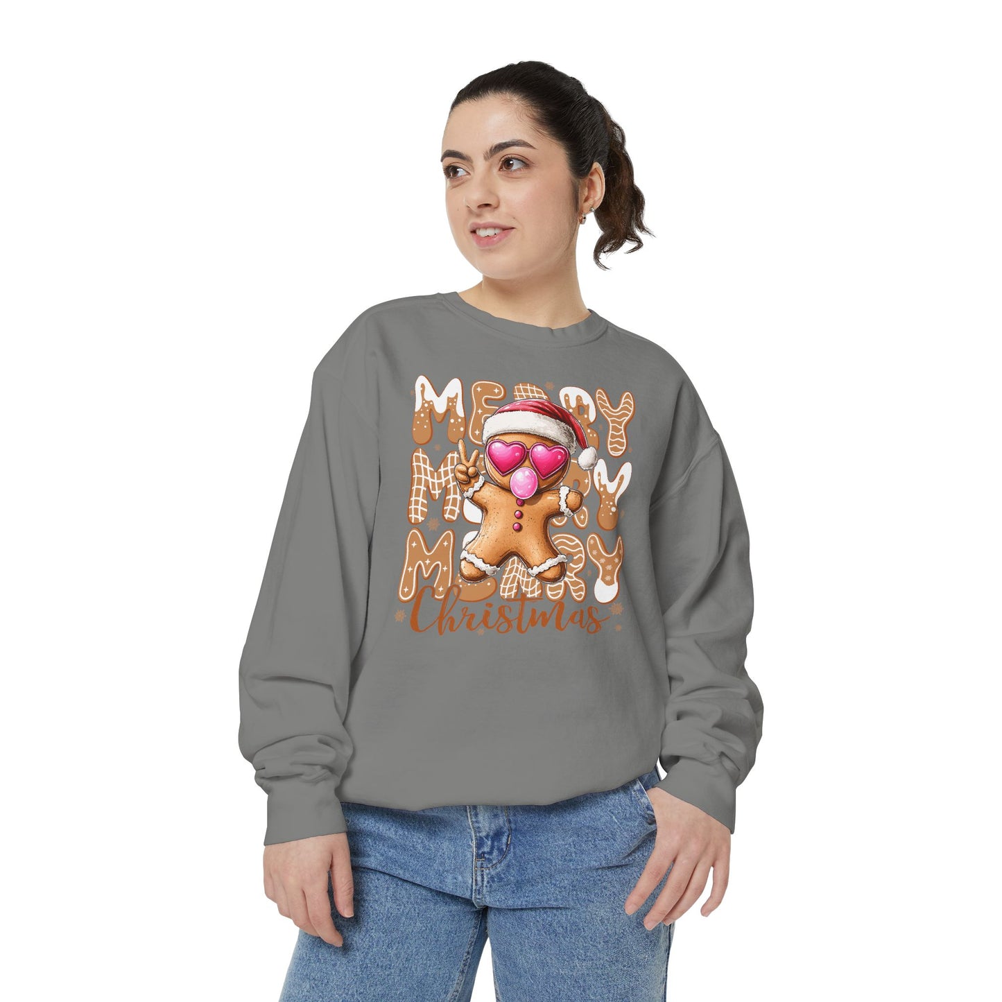 Merry Merry Gingerbread Man Comfort Colors Sweater