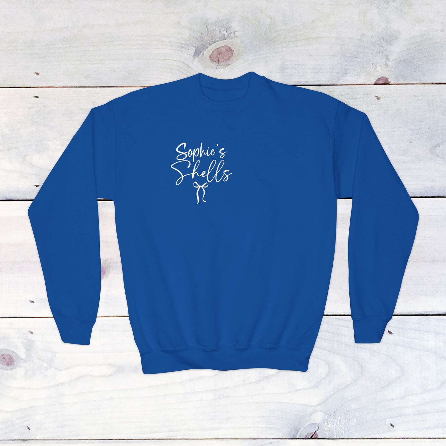 Custom 'Sophie's Shells' Youth Crewneck Sweatshirt