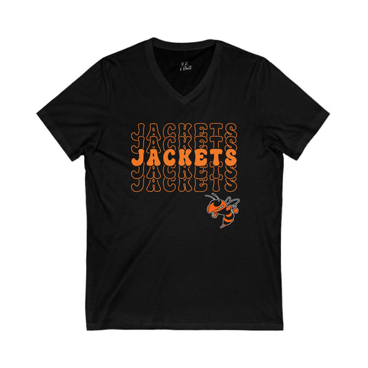 Jackets jackets JACKETS Unisex V-Neck Tee