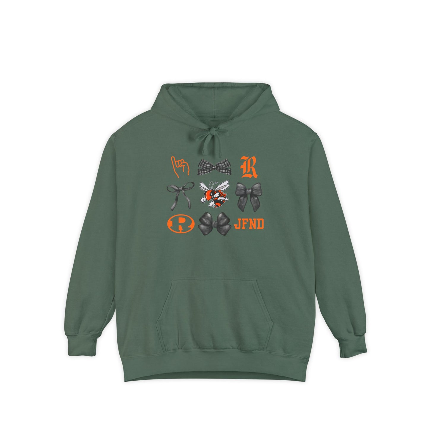 Jackets Faves & Bow Comfort Color Bow Hoodie