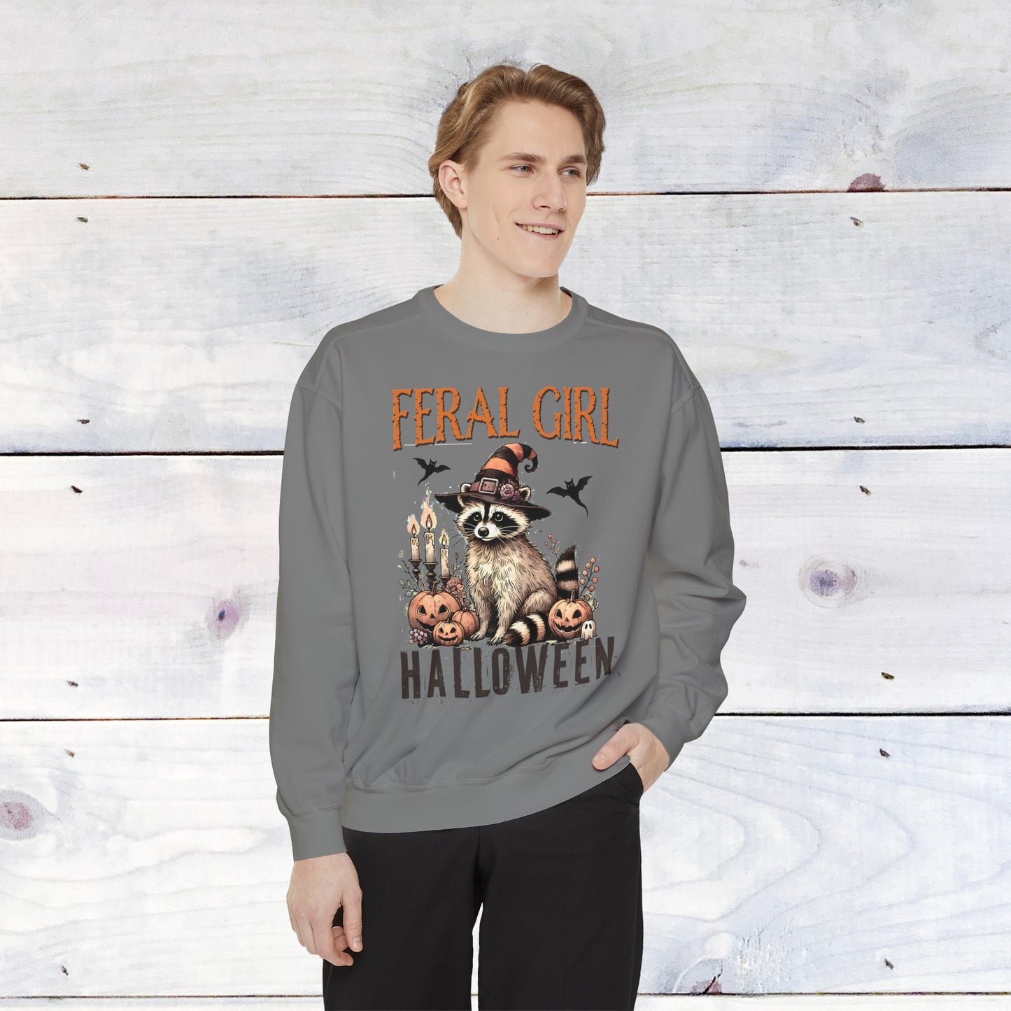 Feral Girl Halloween Comfort Colors Sweater